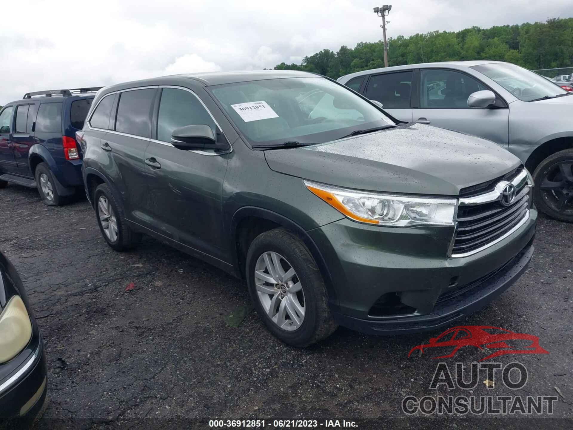 TOYOTA HIGHLANDER 2016 - 5TDZARFH7GS019223
