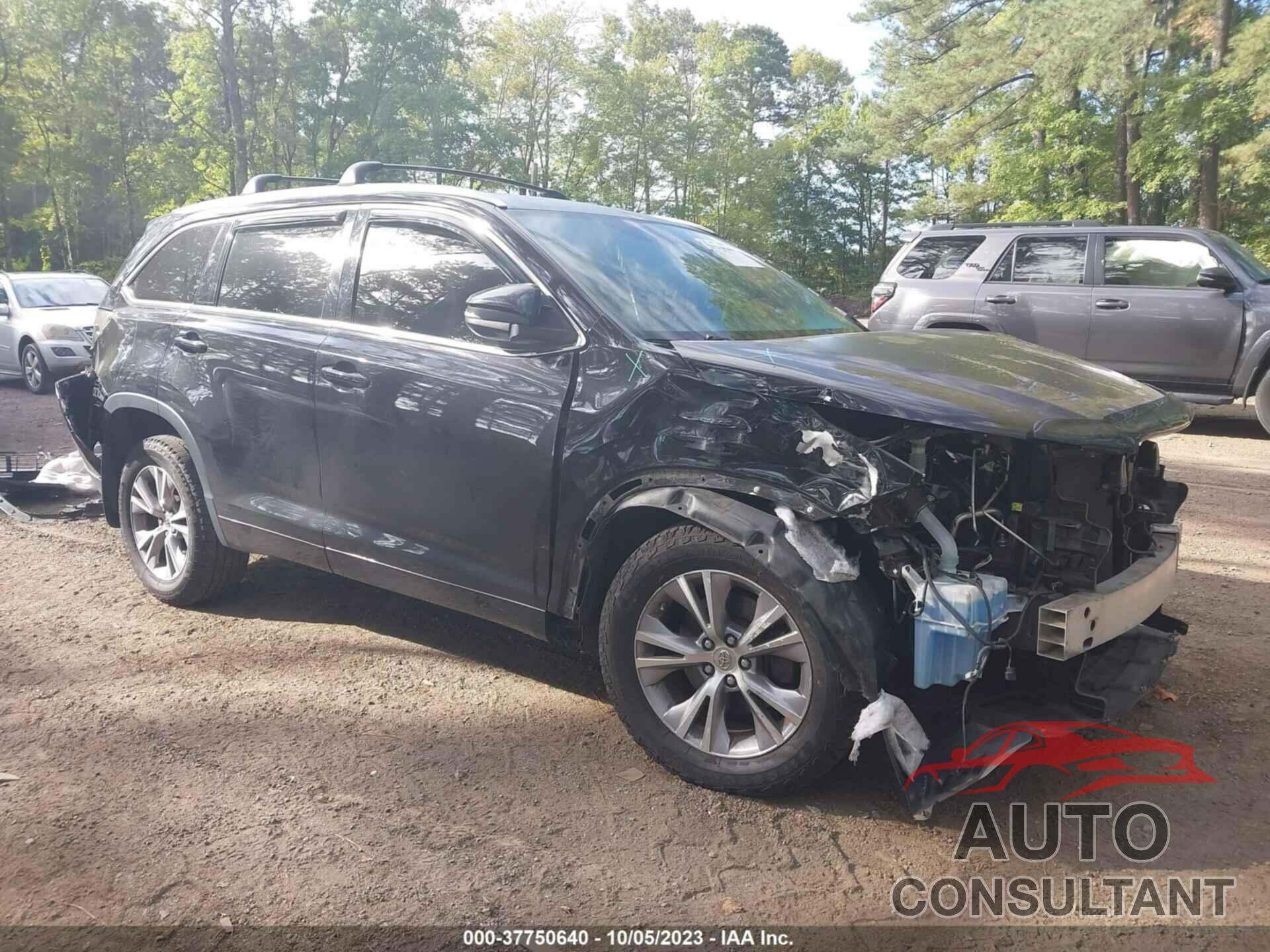 TOYOTA HIGHLANDER 2015 - 5TDJKRFH3FS077256