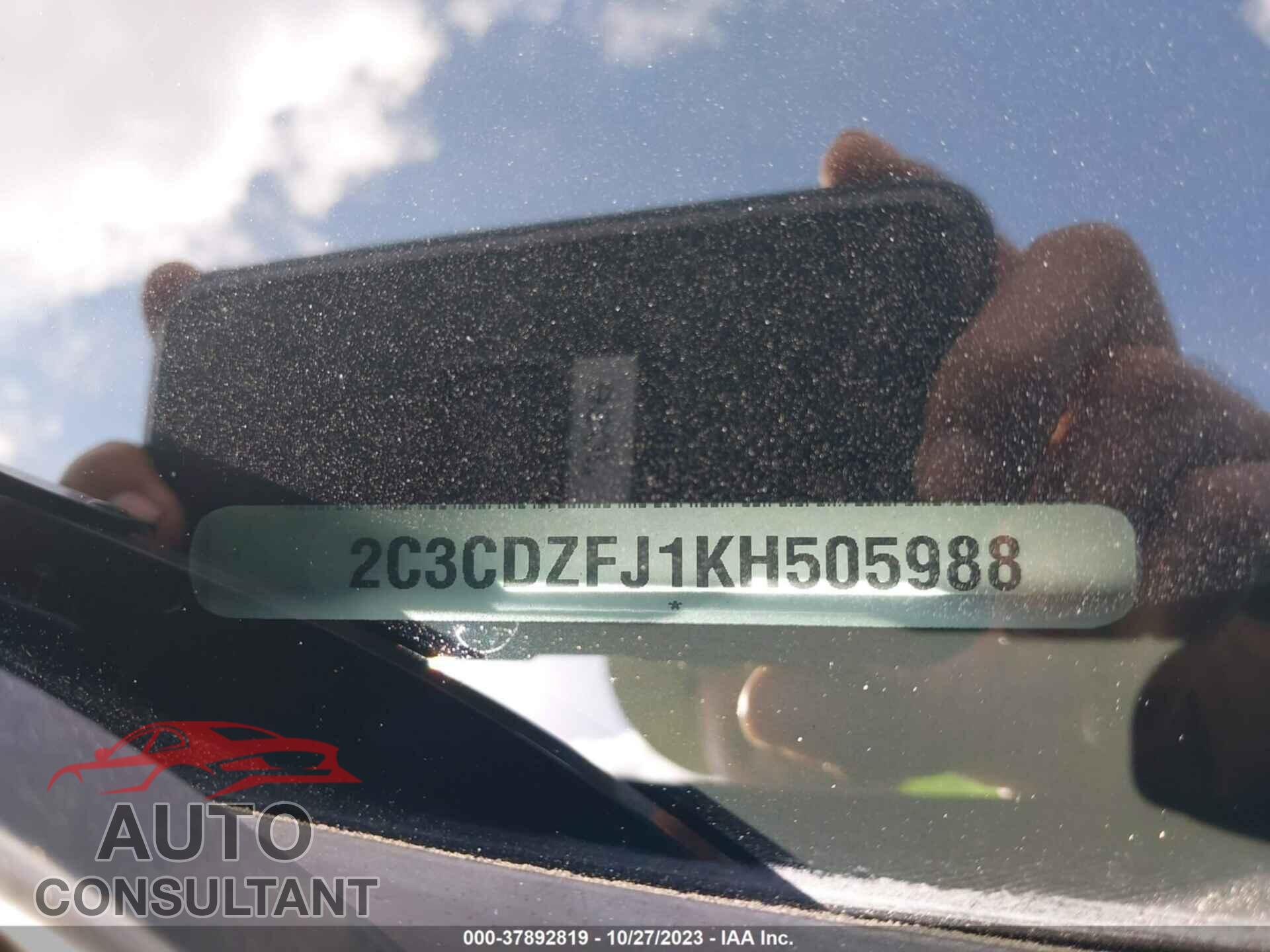 DODGE CHALLENGER 2019 - 2C3CDZFJ1KH505988
