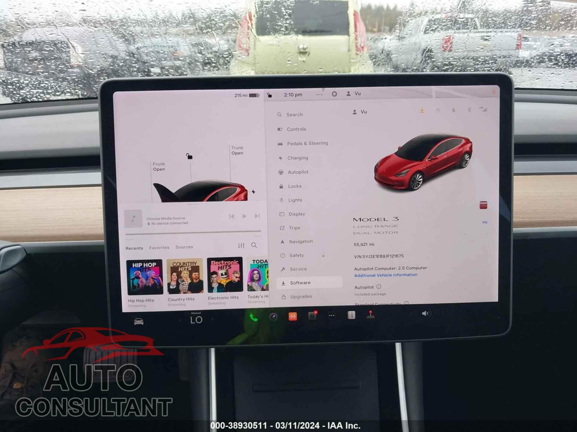 TESLA MODEL 3 2018 - 5YJ3E1EB9JF121675