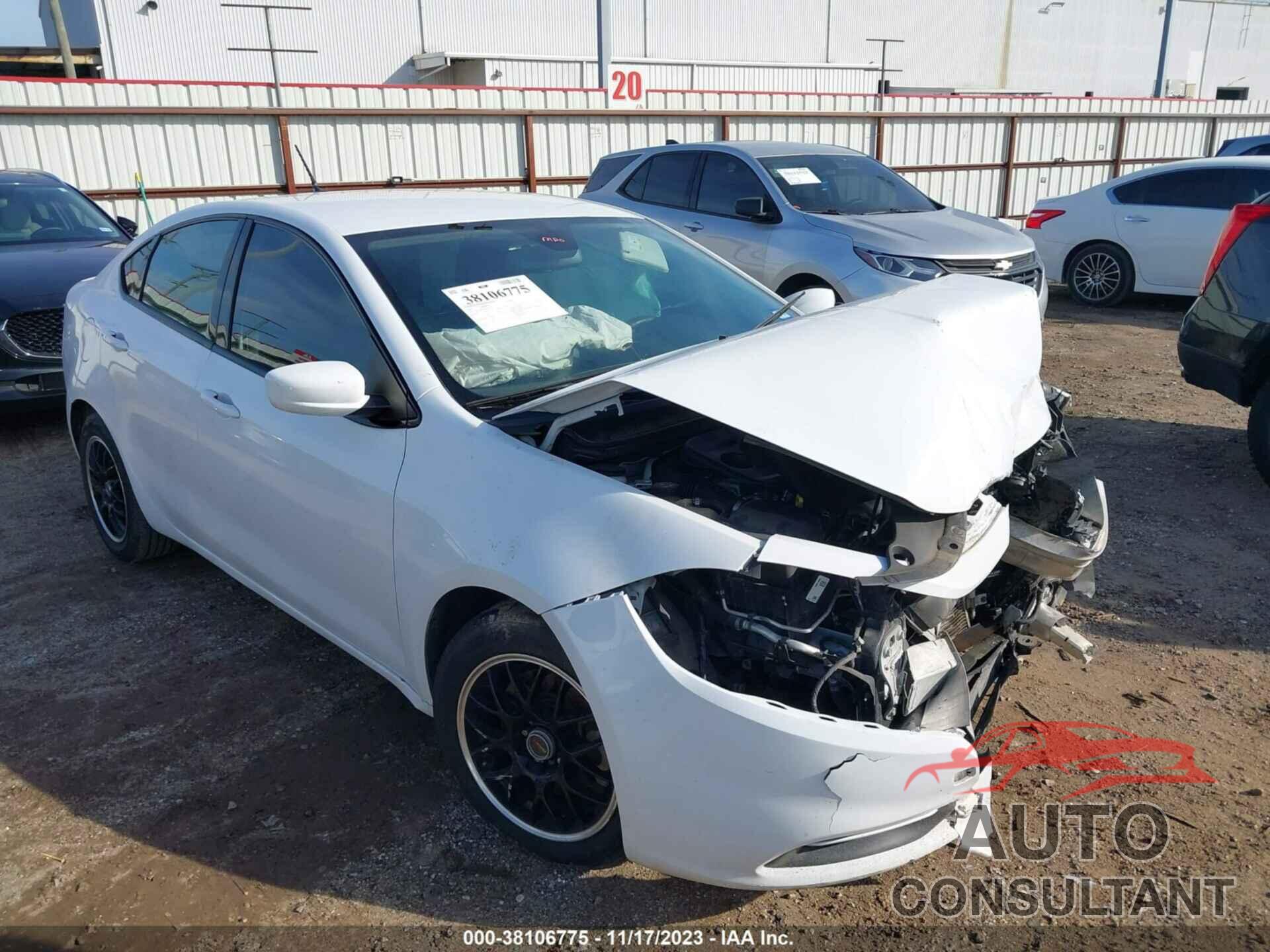 DODGE DART 2015 - 1C3CDFBB5FD351575