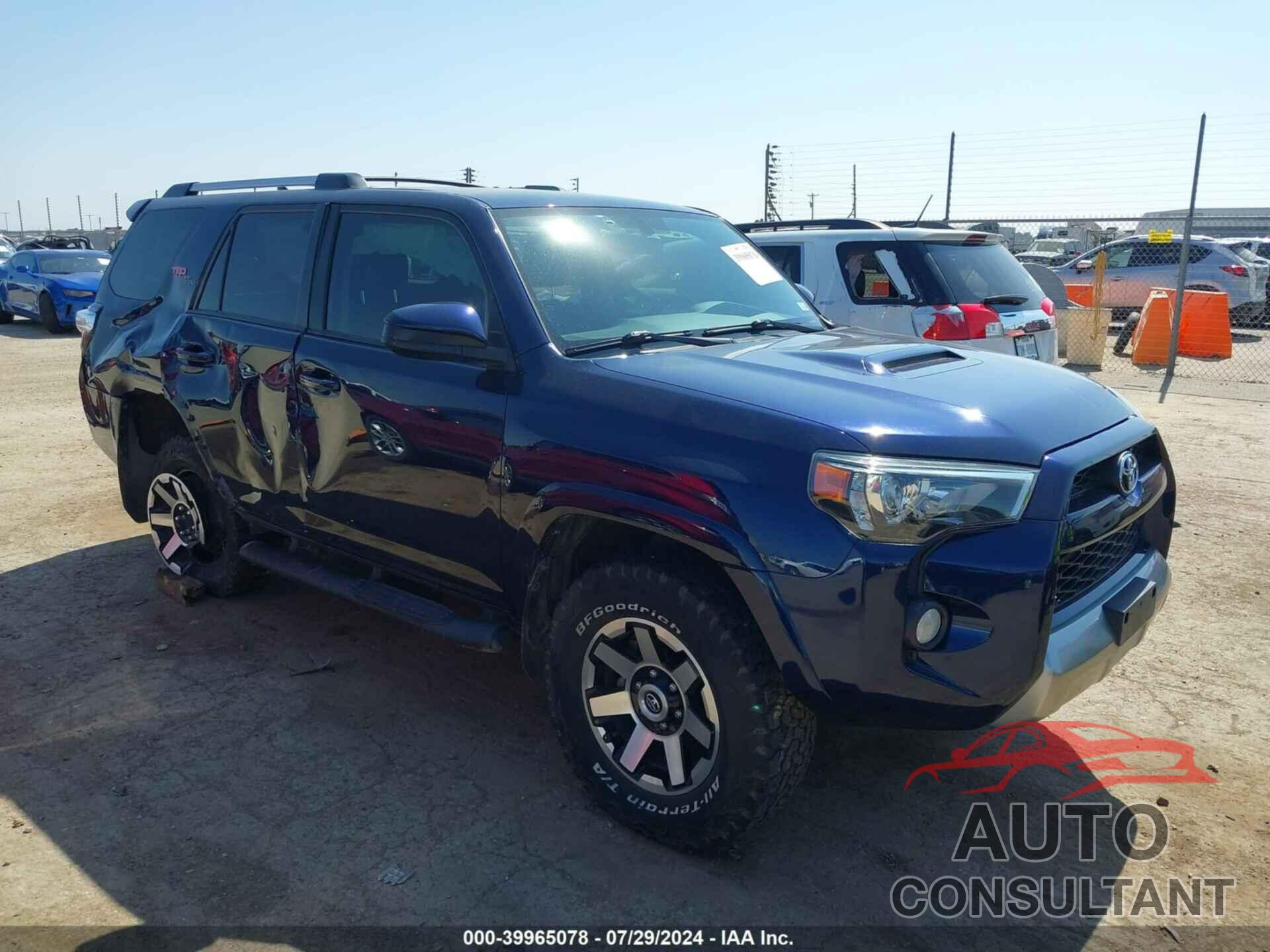 TOYOTA 4RUNNER 2018 - JTEBU5JR7J5605432