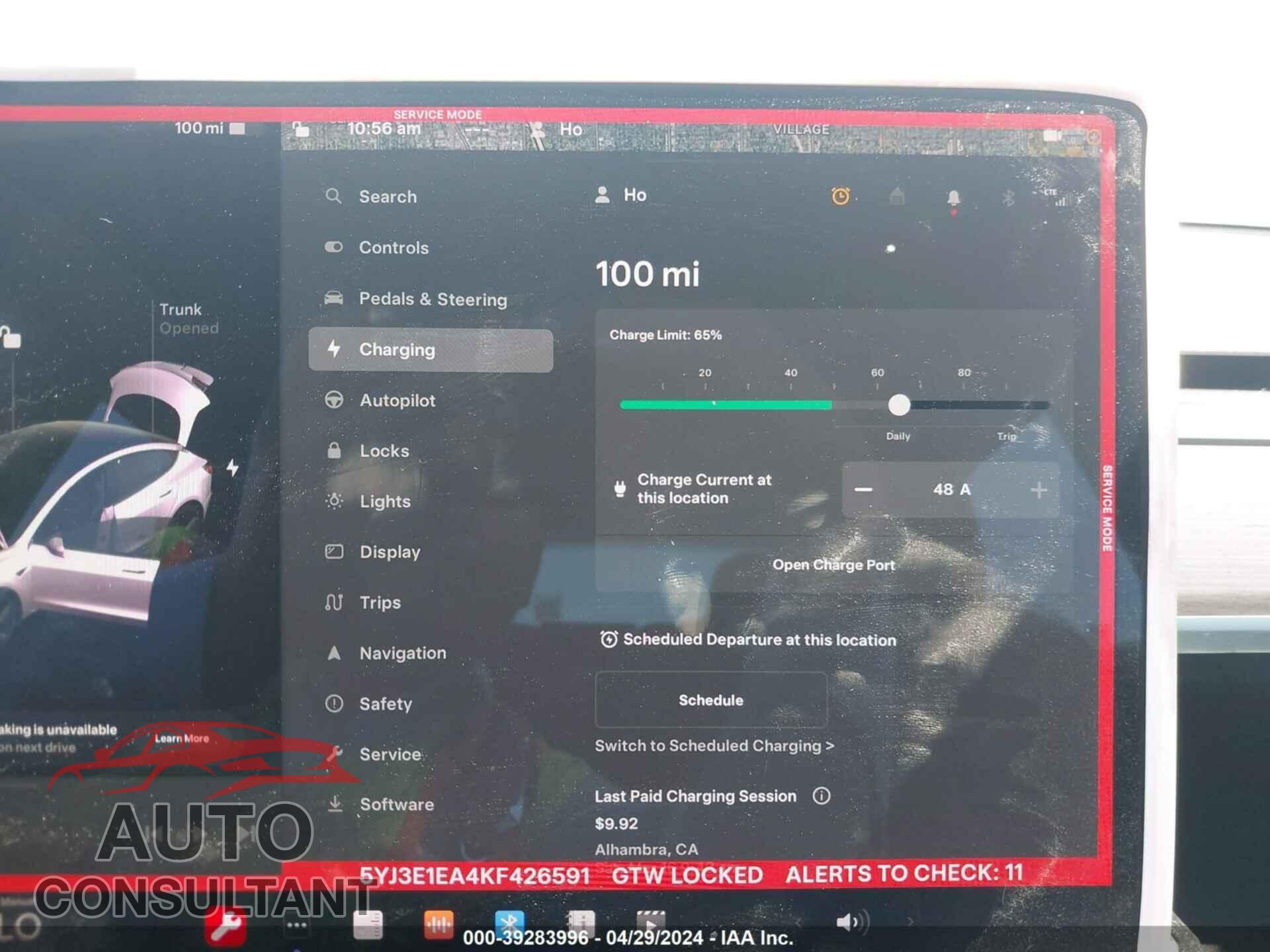 TESLA MODEL 3 2019 - 5YJ3E1EA4KF426591