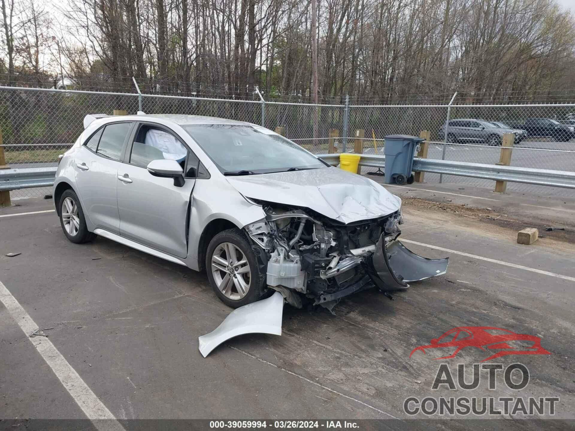 TOYOTA COROLLA 2019 - JTNK4RBE0K3043597