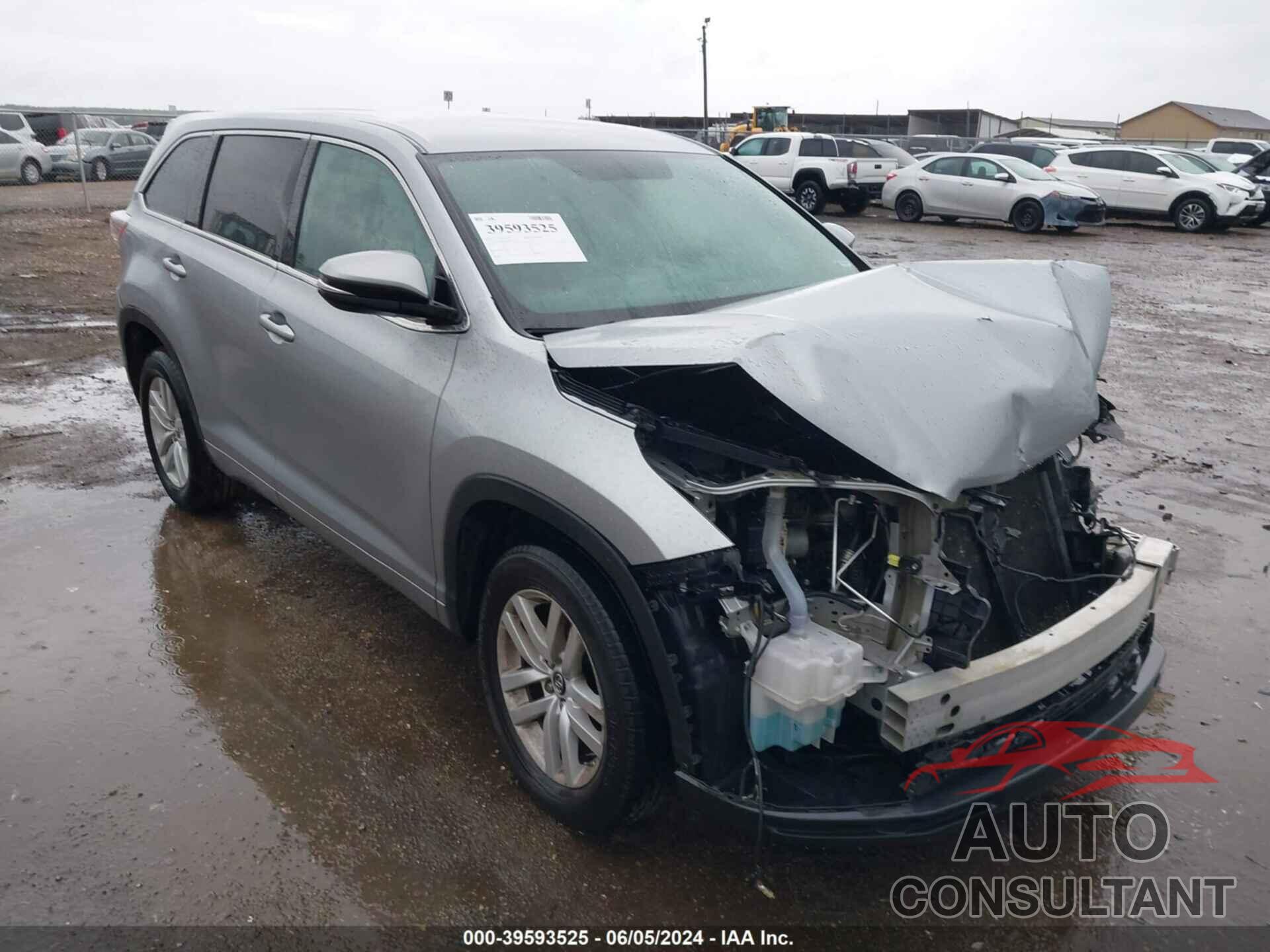 TOYOTA HIGHLANDER 2016 - 5TDZARFH6GS020864