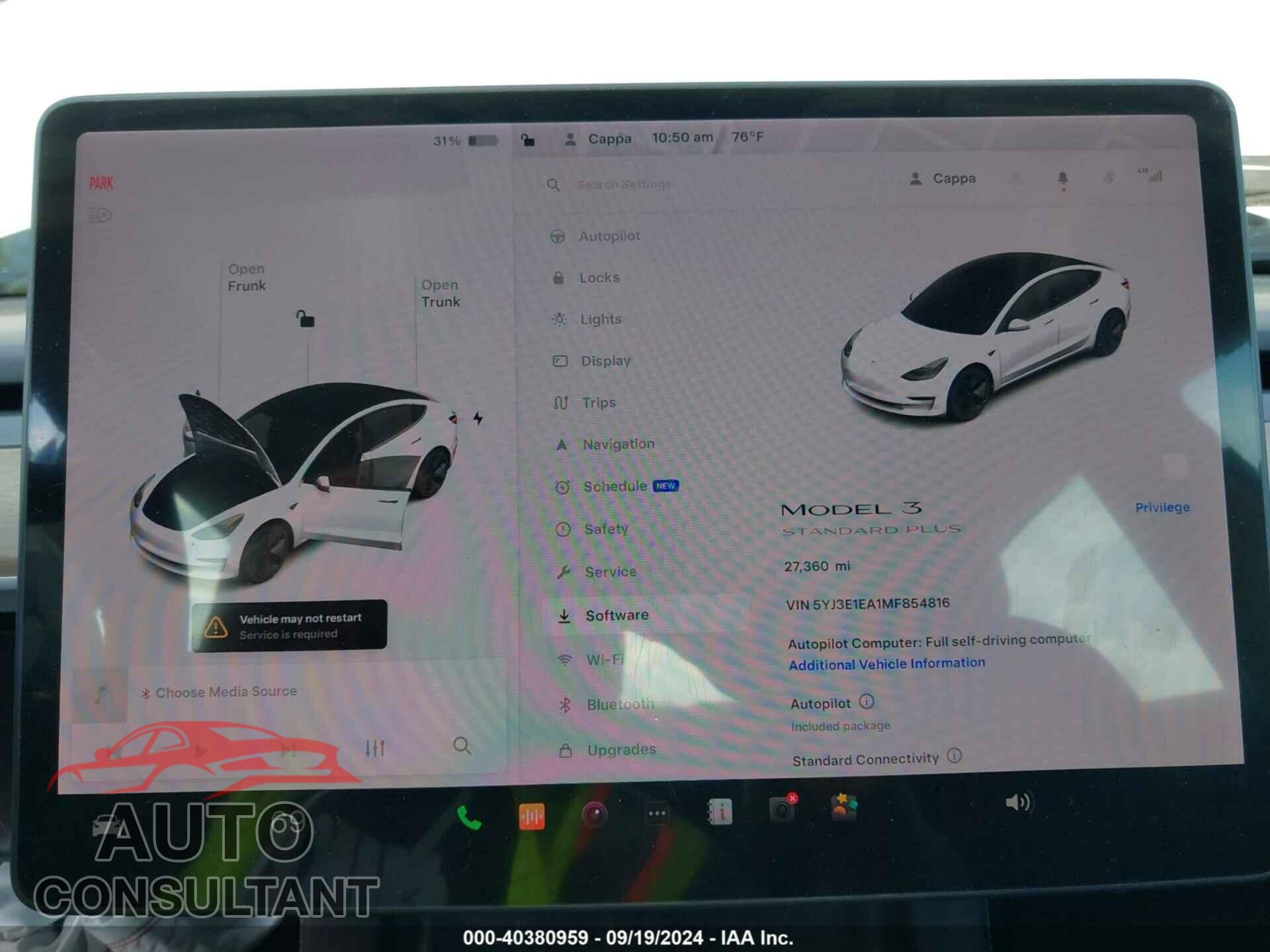 TESLA MODEL 3 2021 - 5YJ3E1EA1MF854816