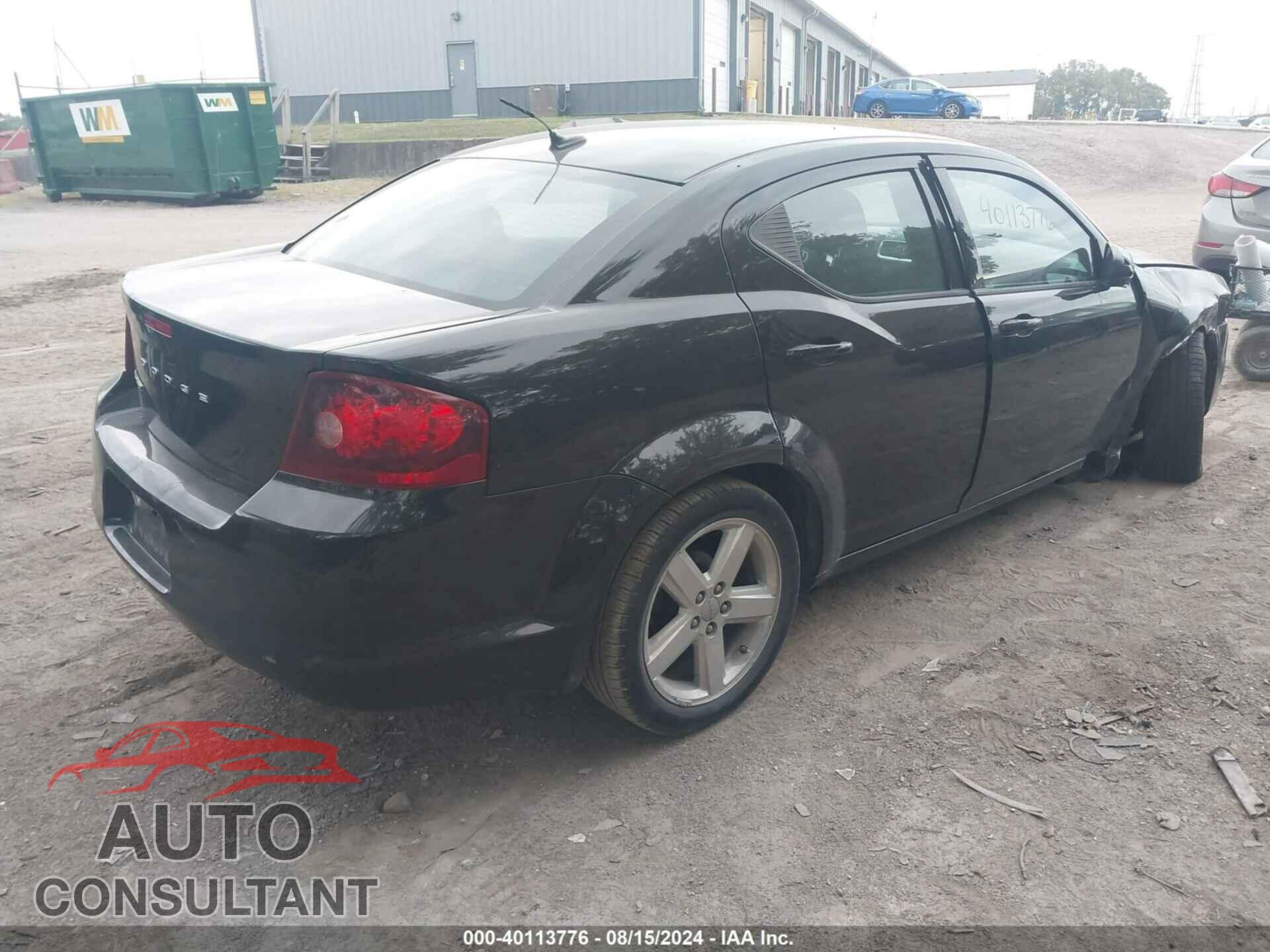 DODGE AVENGER 2012 - 1C3CDZCB1CN142100