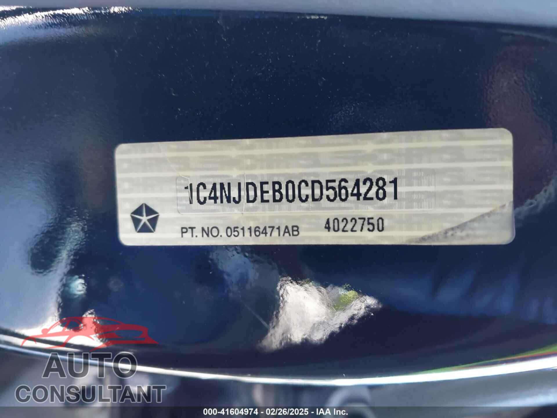 JEEP COMPASS 2012 - 1C4NJDEB0CD564281