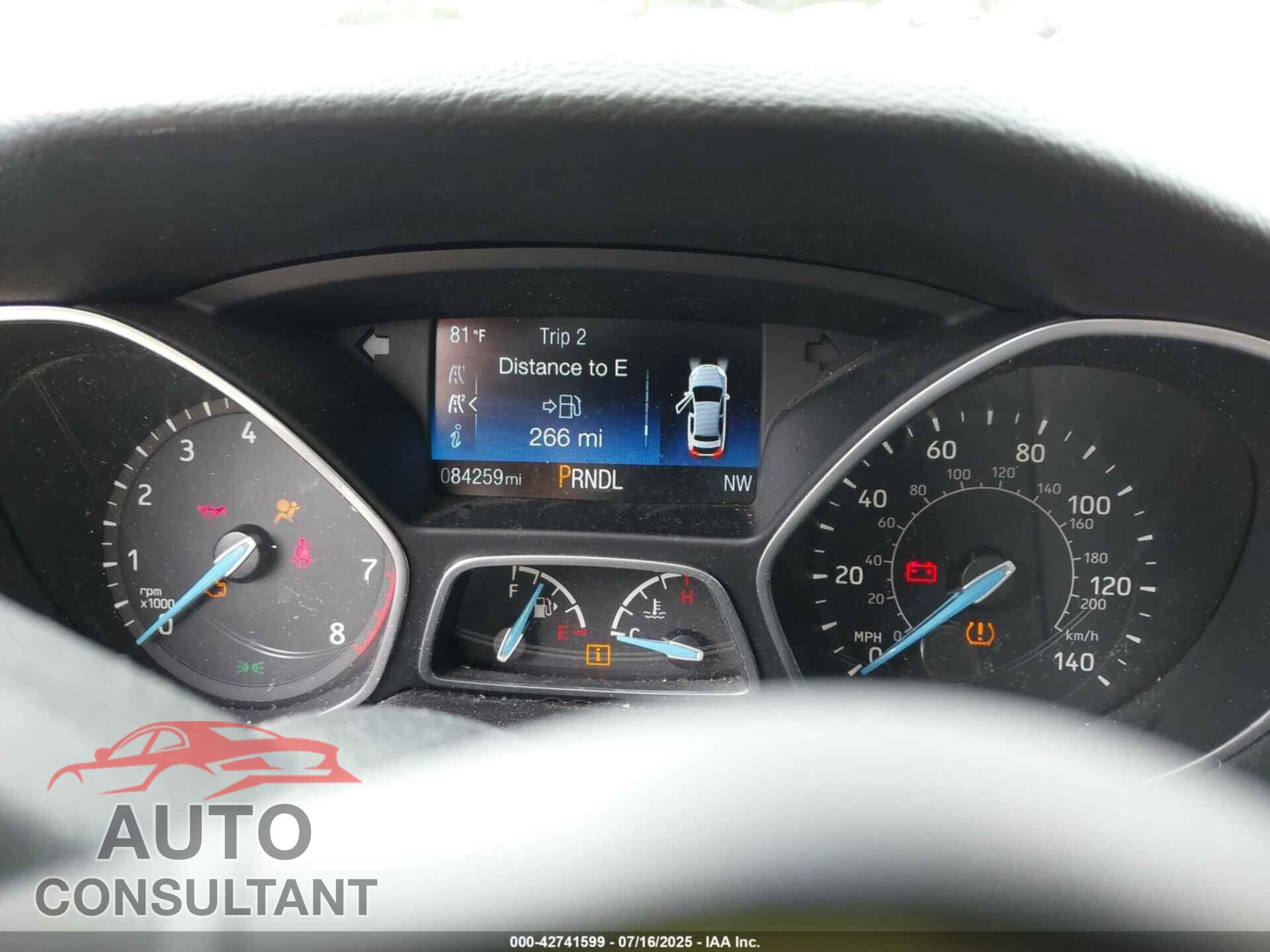 FORD FOCUS 2016 - 1FADP3F28GL314274