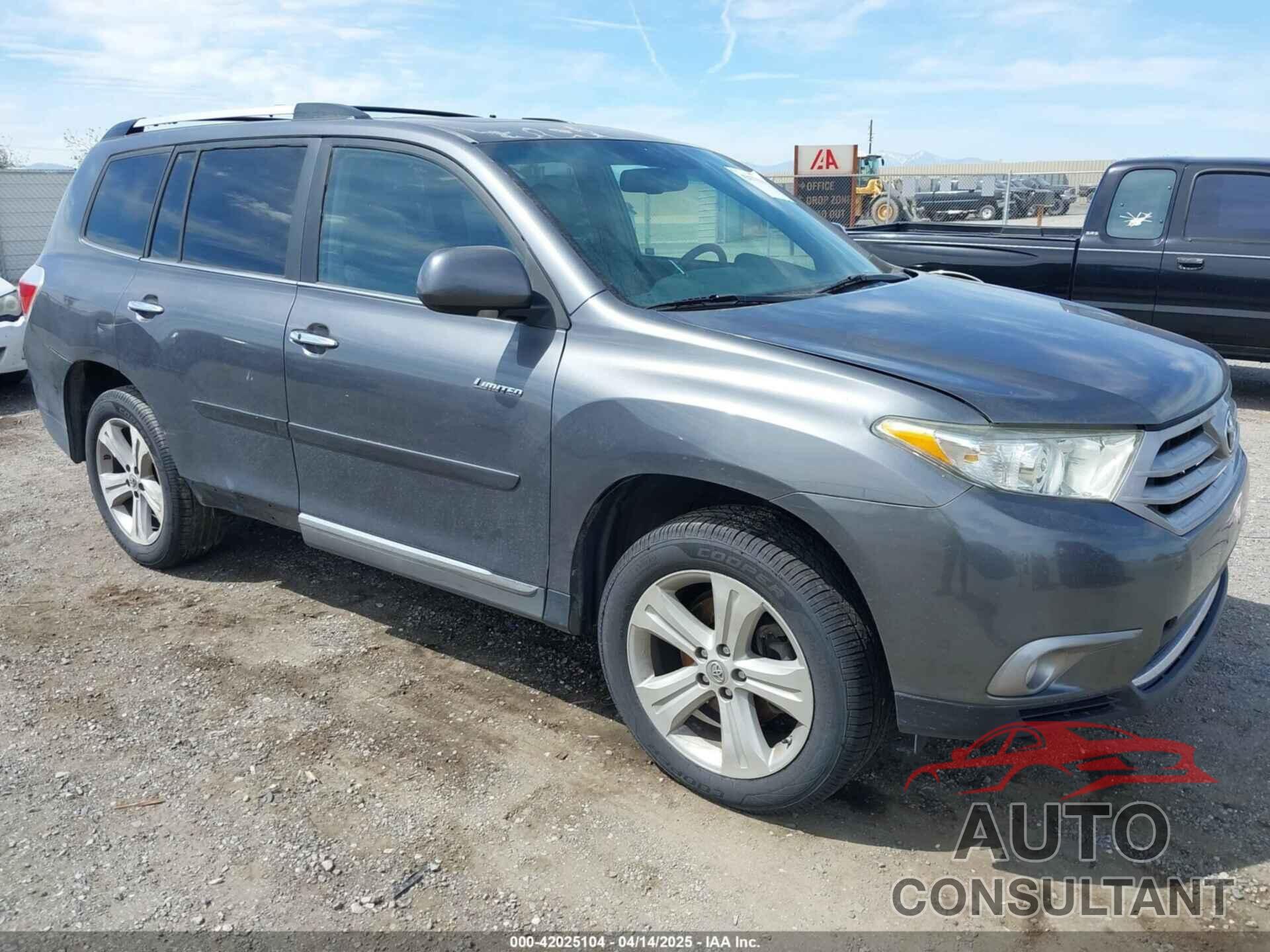 TOYOTA HIGHLANDER 2012 - 5TDDK3EH8CS129178