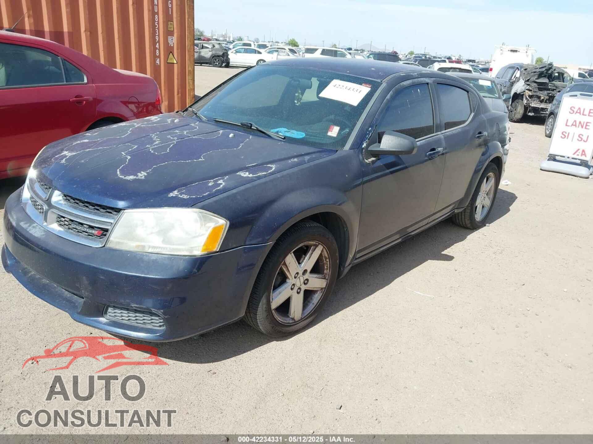 DODGE AVENGER 2013 - 1C3CDZAB8DN643232