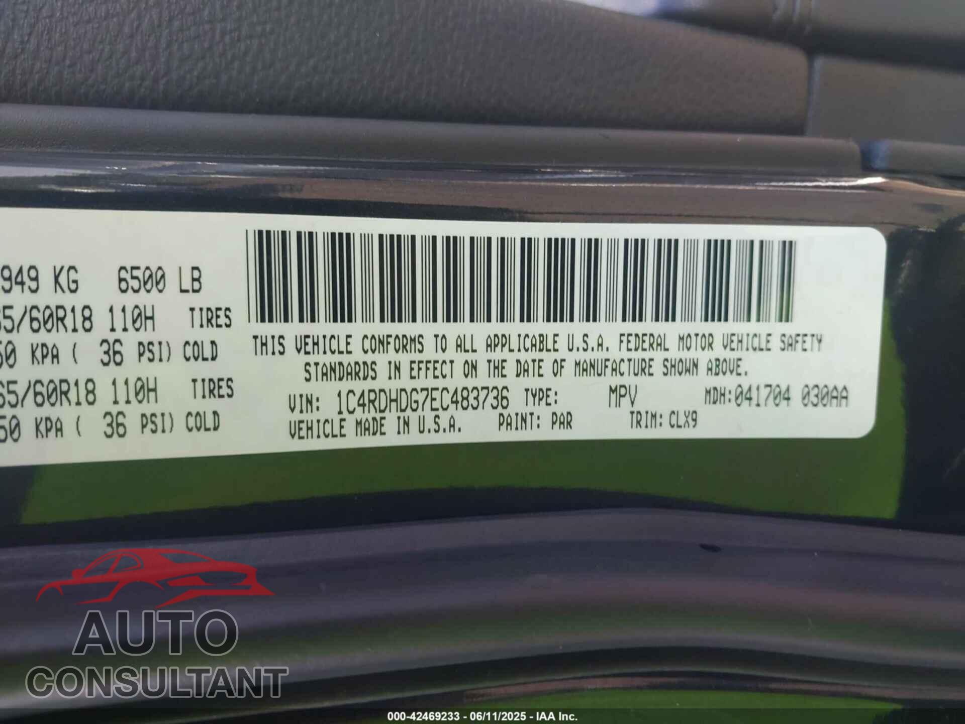 DODGE DURANGO 2014 - 1C4RDHDG7EC483736