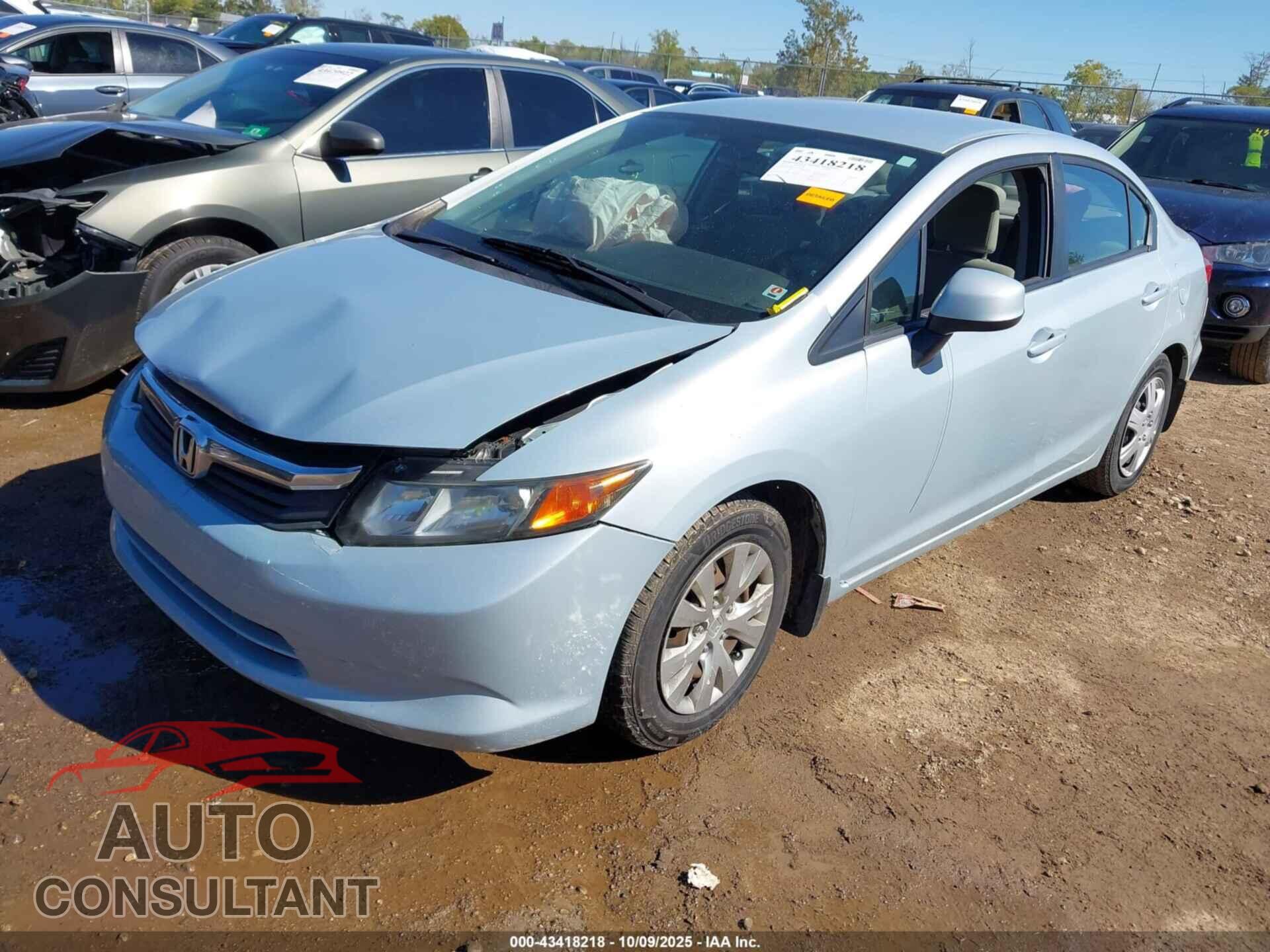 HONDA CIVIC 2012 - 19XFB2F52CE001116