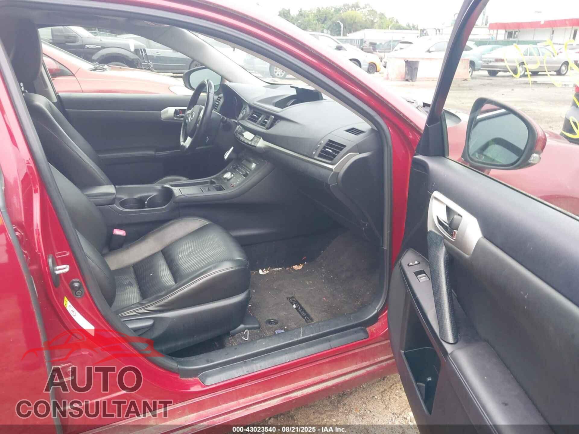 LEXUS CT 200H 2012 - JTHKD5BH5C2090623