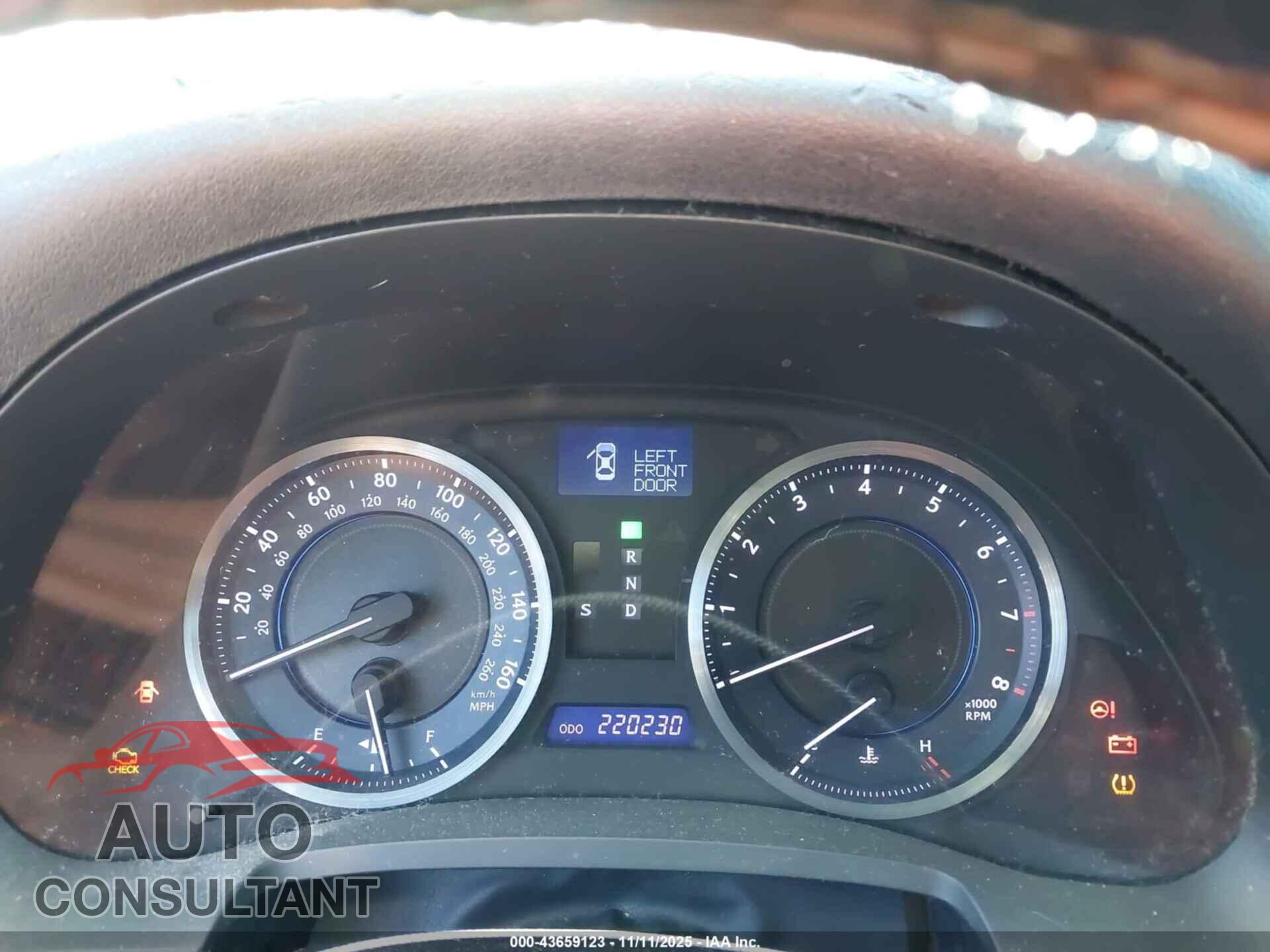 LEXUS IS 250 2013 - JTHBF5C24D5191138