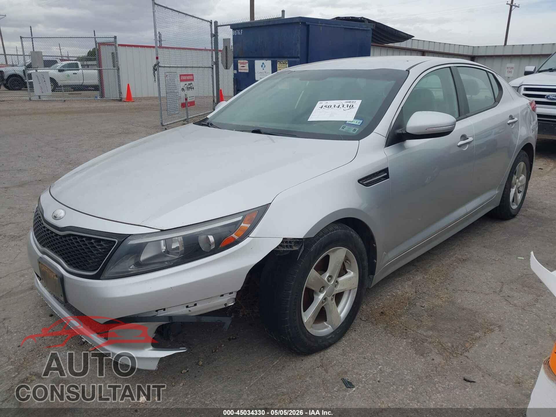 KIA OPTIMA 2014 - KNAGM4A77E5454260