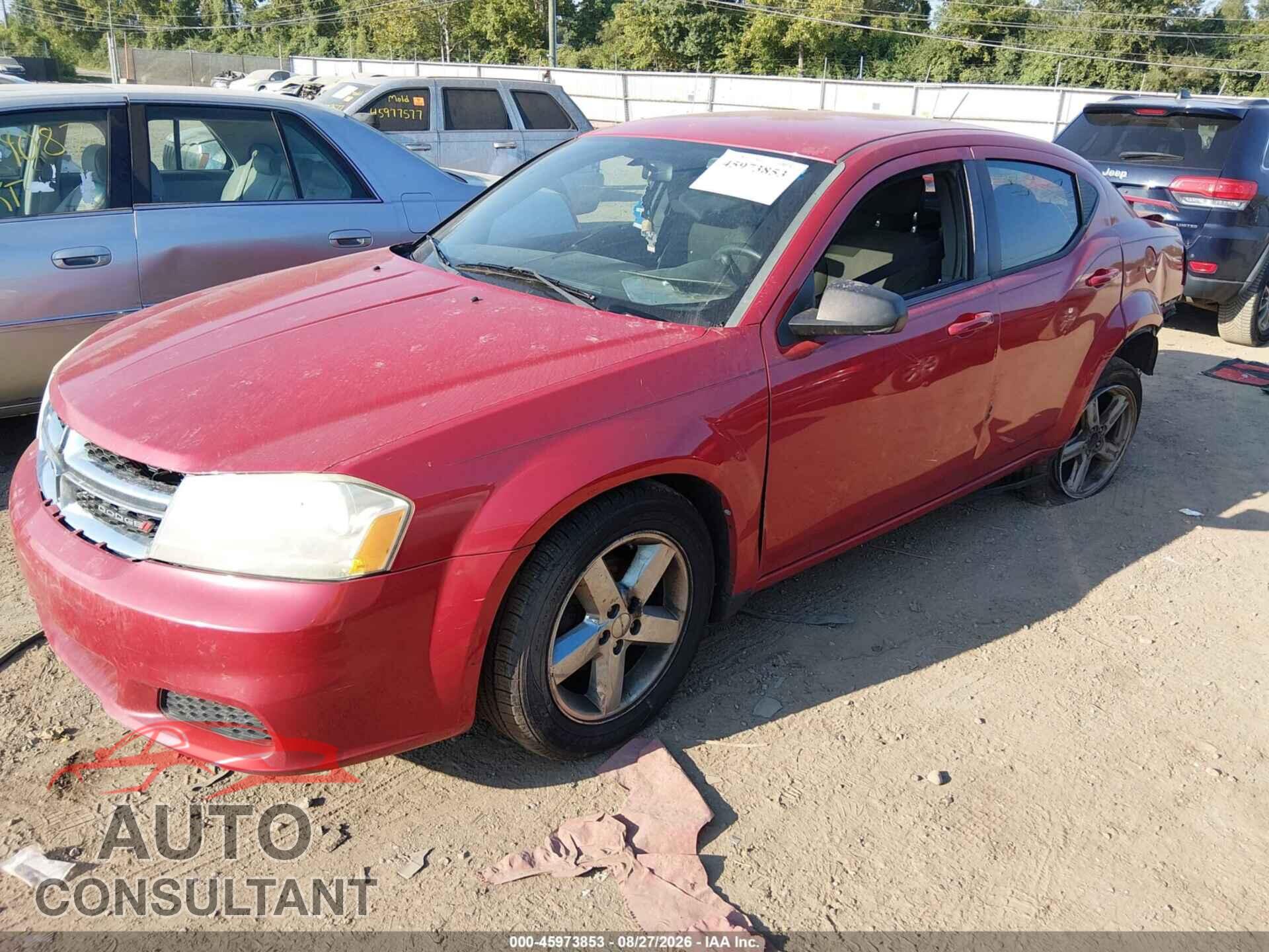 DODGE AVENGER 2013 - 1C3CDZAB9DN504226