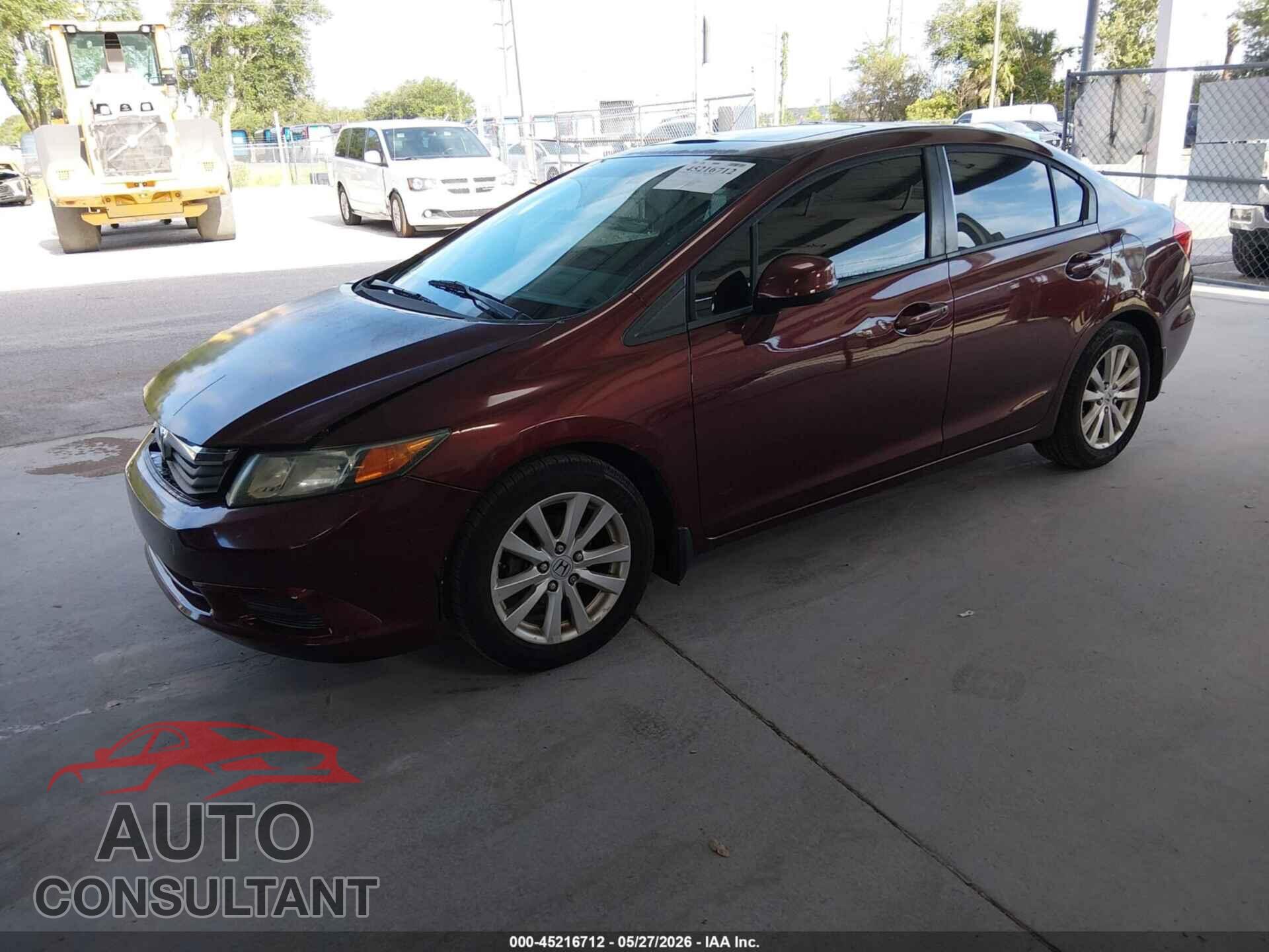 HONDA CIVIC 2012 - 19XFB2F85CE041202