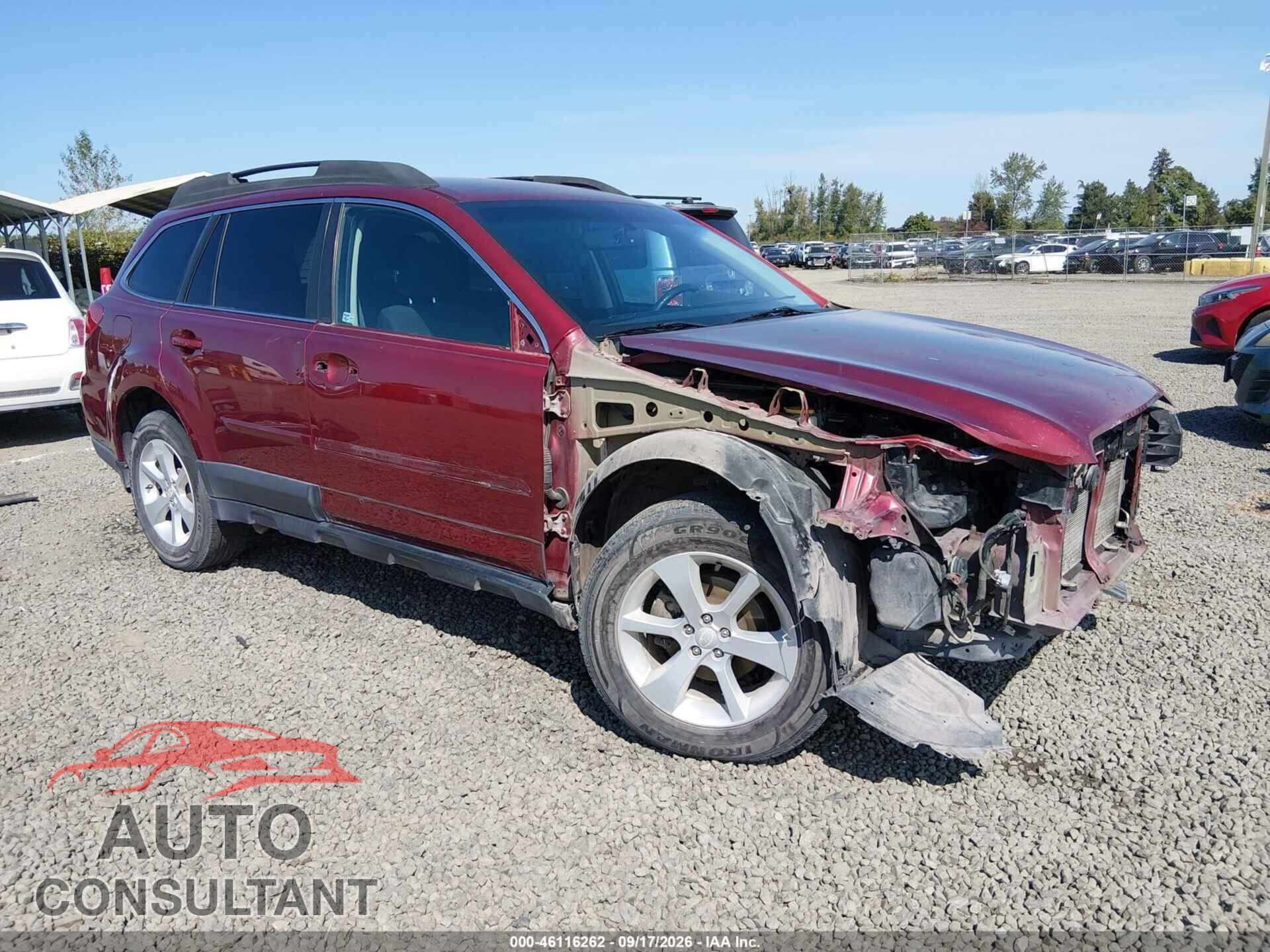 SUBARU OUTBACK 2013 - 4S4BRBCC9D3206482