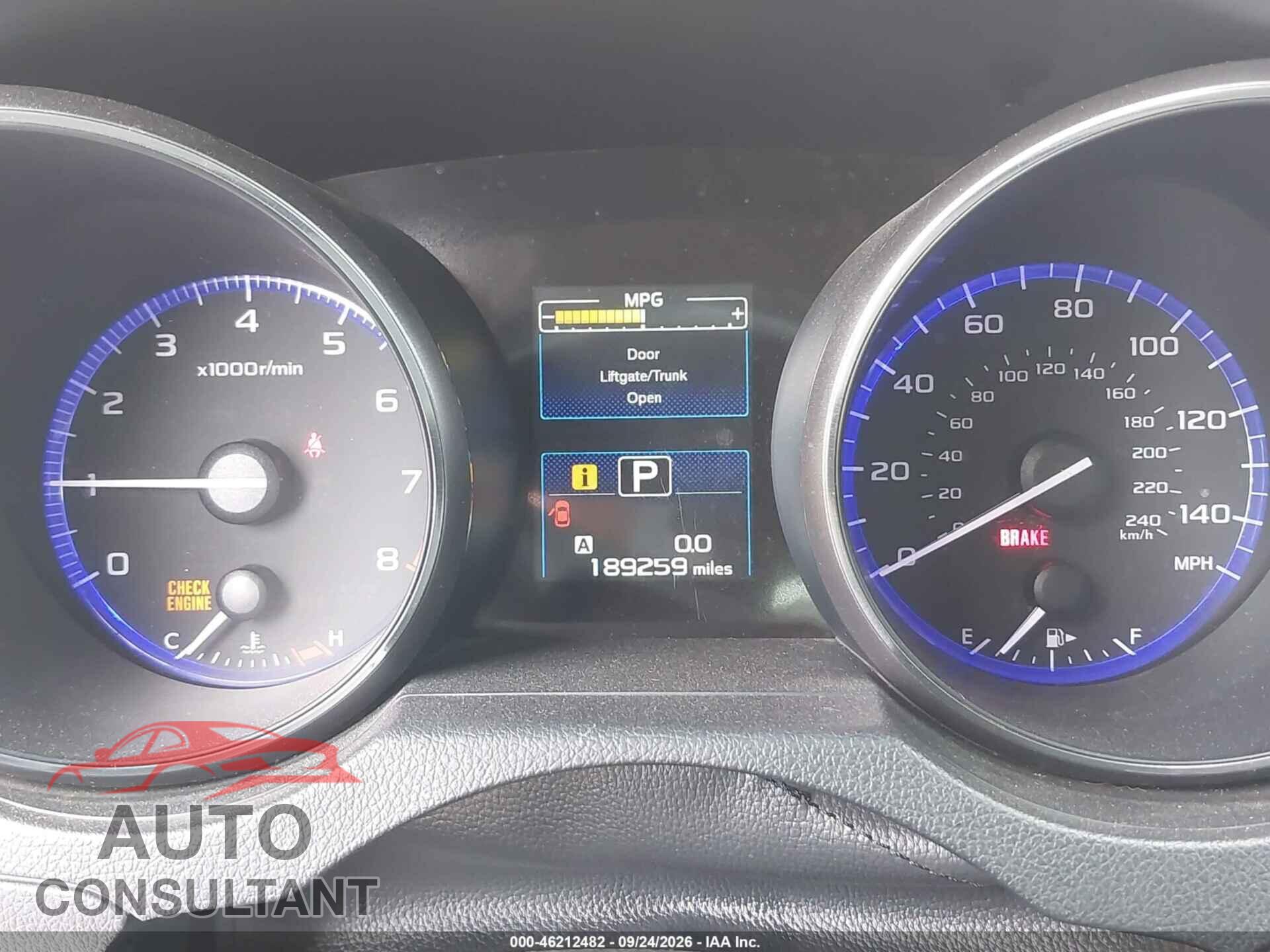 SUBARU LEGACY 2015 - 4S3BNBC65F3029300