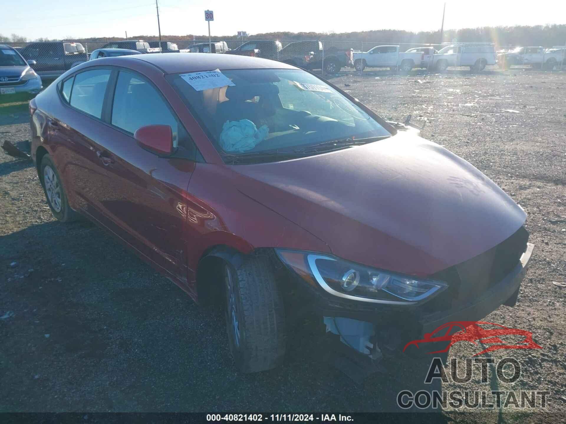 HYUNDAI ELANTRA 2017 - KMHD74LFXHU315375