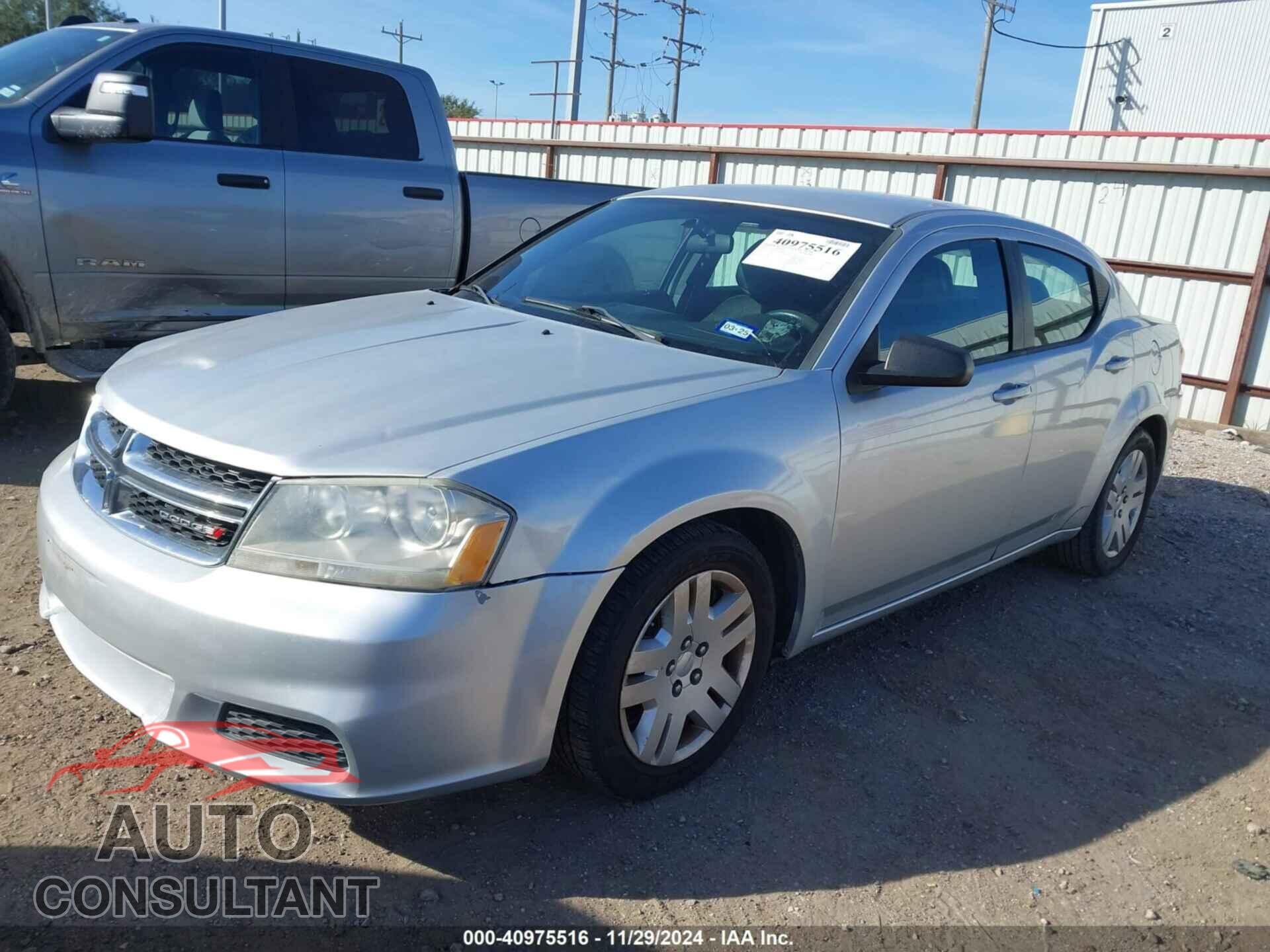 DODGE AVENGER 2012 - 1C3CDZAB3CN238295