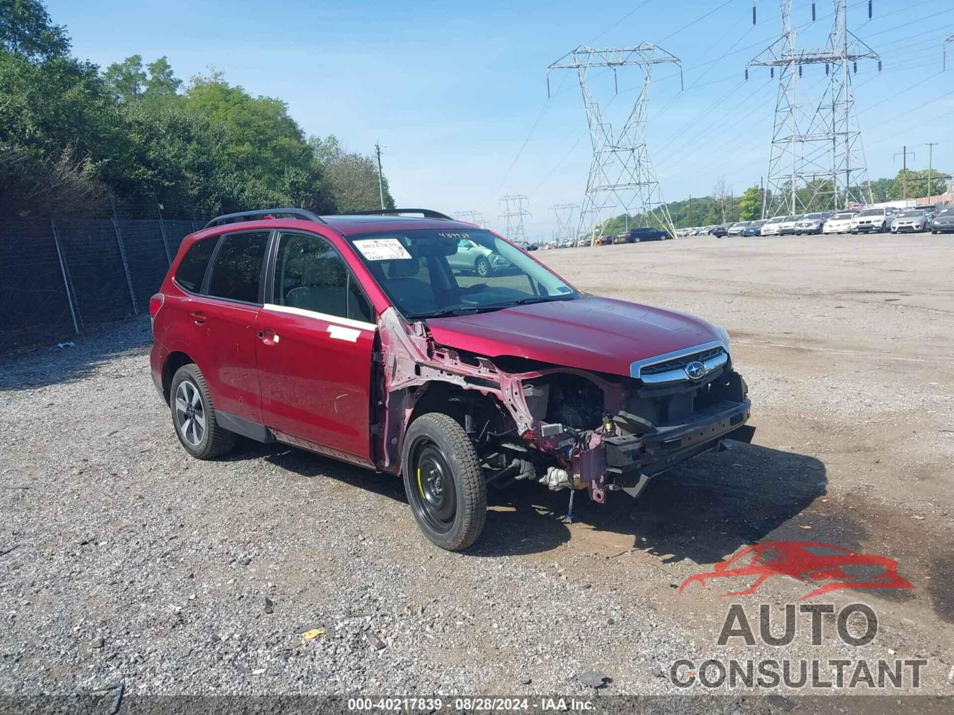 SUBARU FORESTER 2018 - JF2SJAGC9JH439939