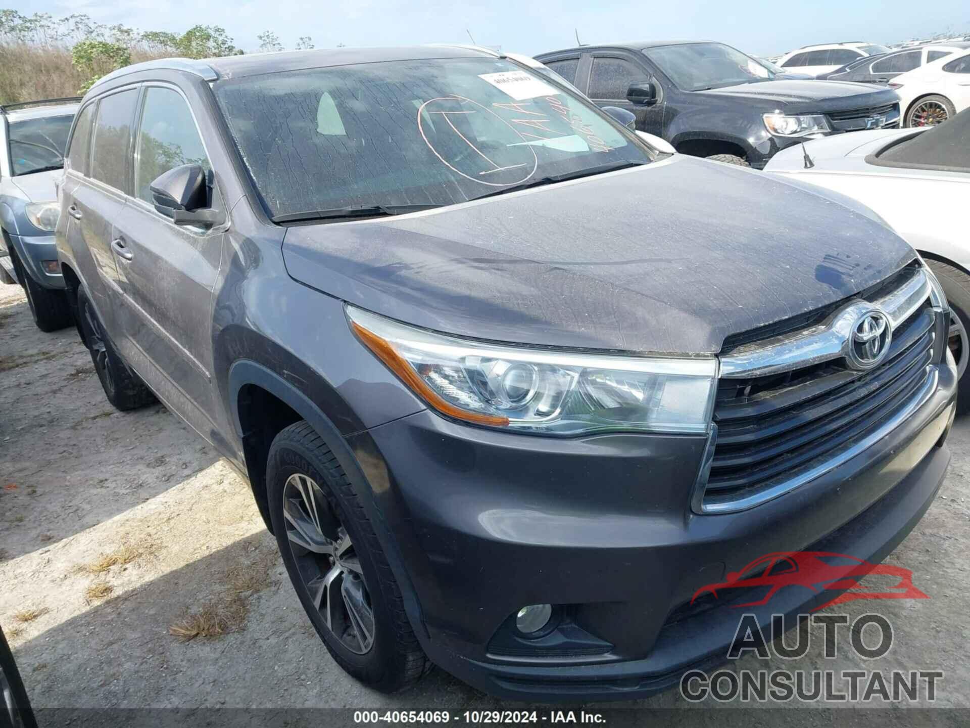 TOYOTA HIGHLANDER 2016 - 5TDJKRFH6GS230083