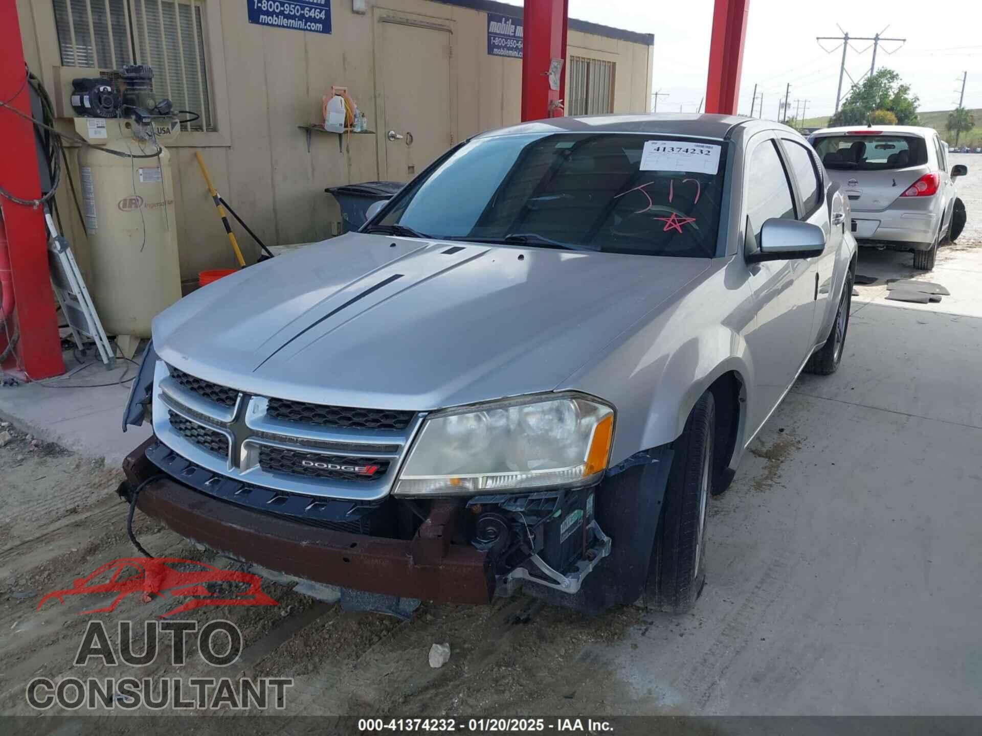 DODGE AVENGER 2012 - 1C3CDZCB2CN195212