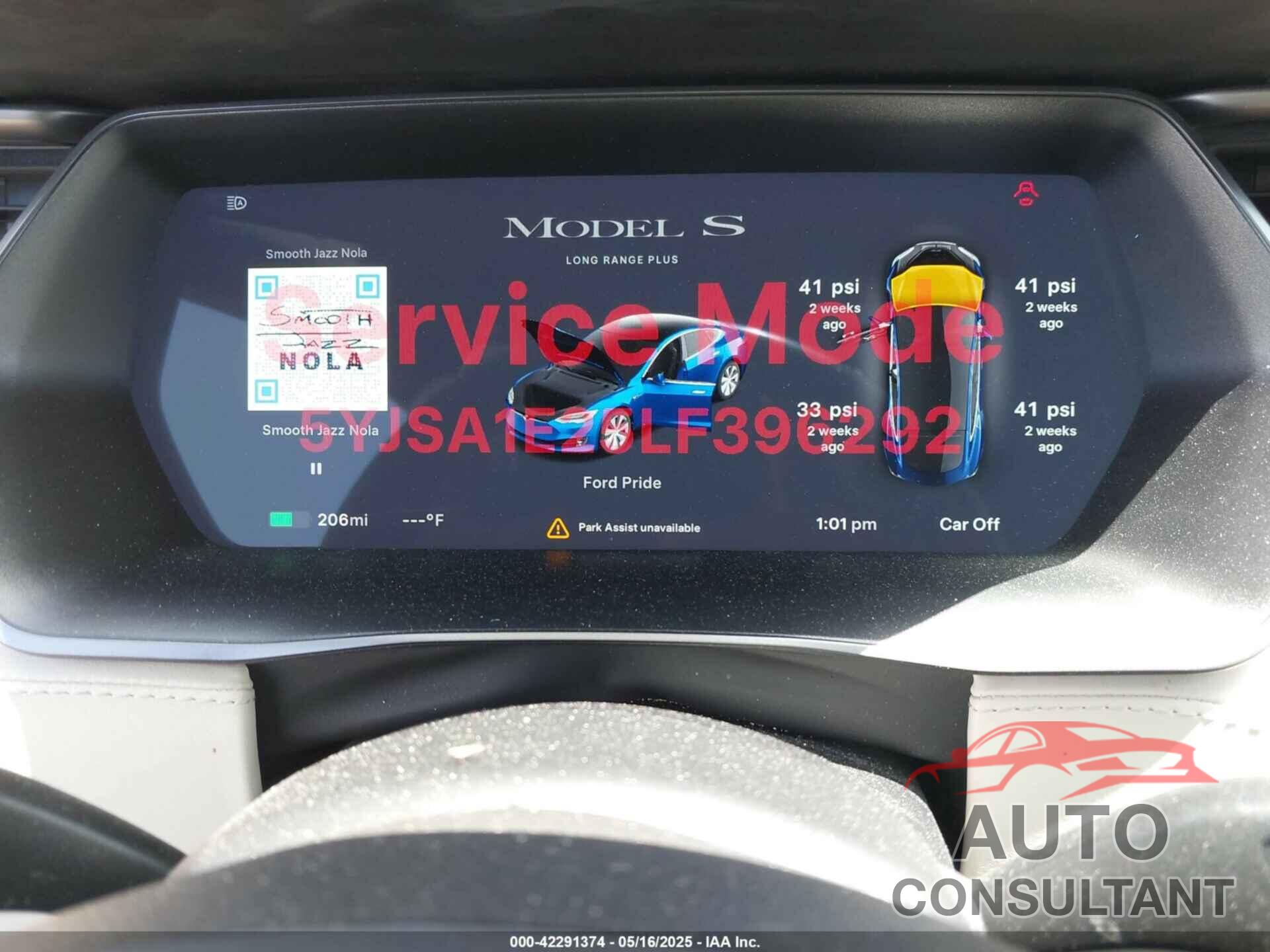 TESLA MODEL S 2020 - 5YJSA1E25LF396292