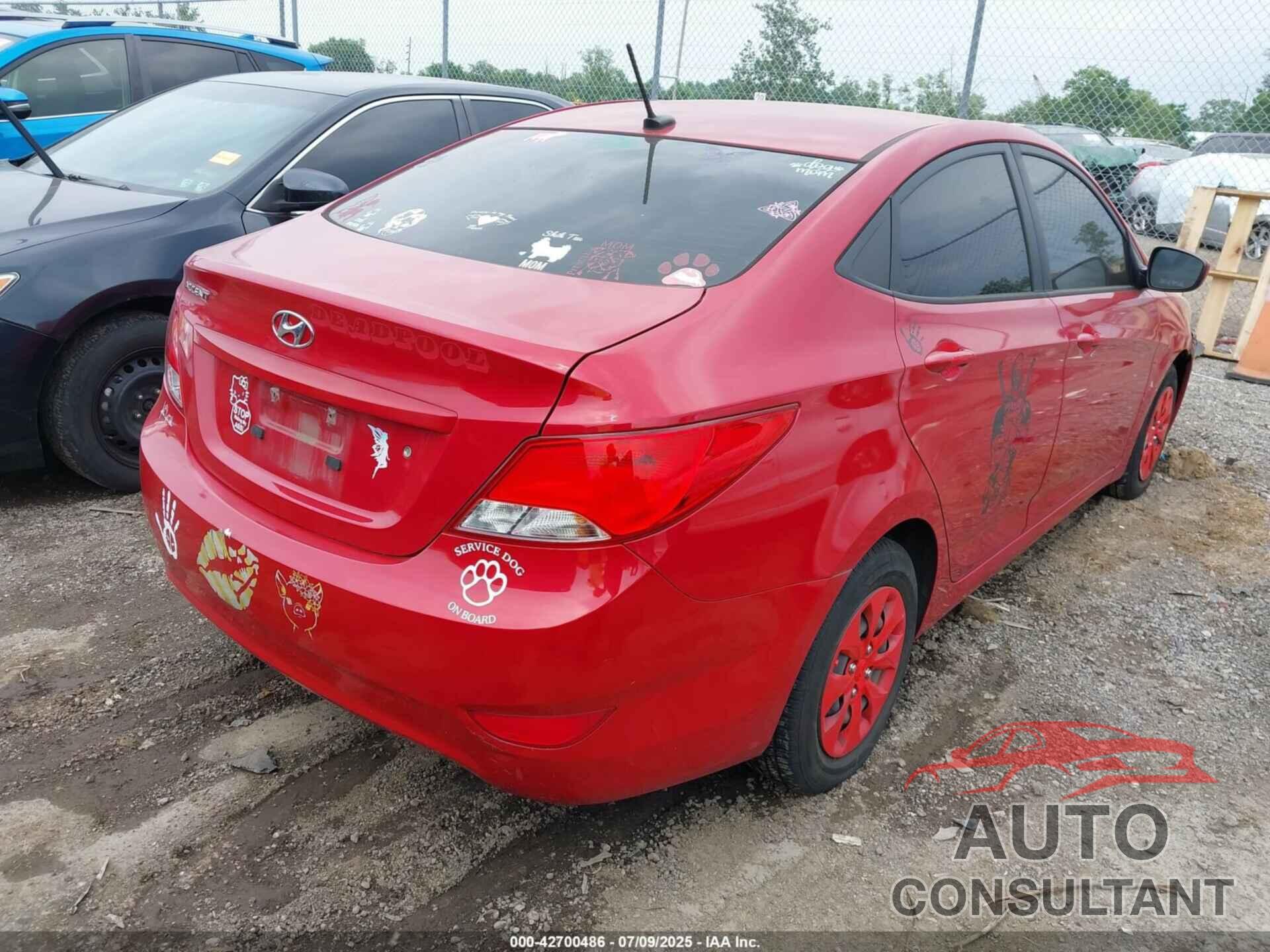HYUNDAI ACCENT 2016 - KMHCT4AE7GU157352