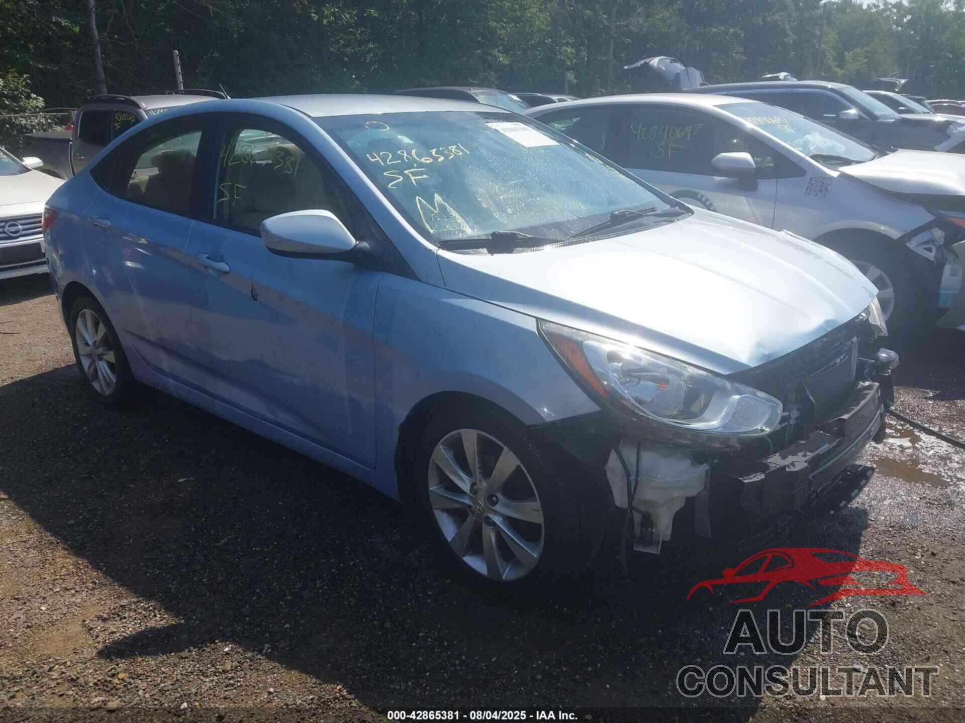 HYUNDAI ACCENT 2012 - KMHCU4AE5CU129475