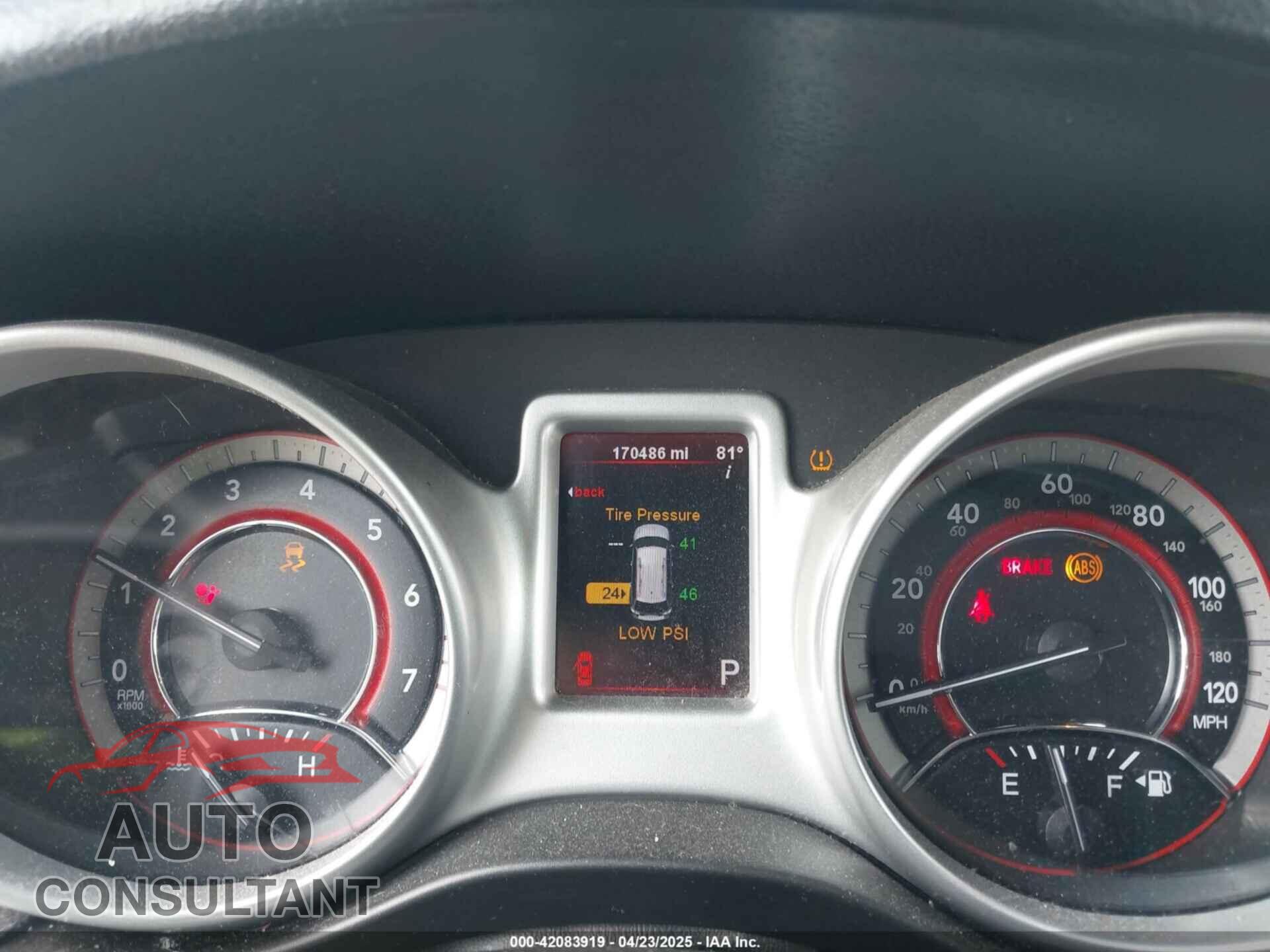 DODGE JOURNEY 2012 - 3C4PDCBB5CT392743