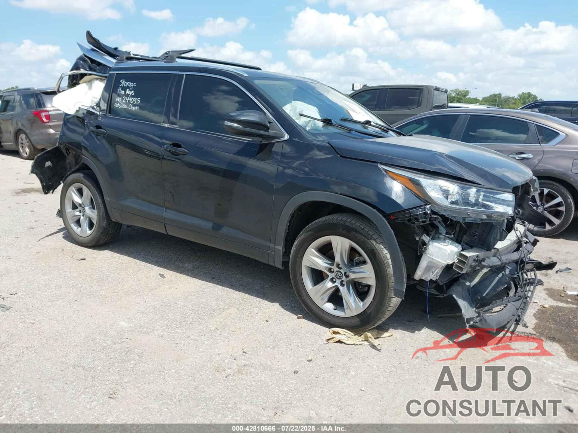 TOYOTA HIGHLANDER 2018 - 5TDYZRFH8JS244035