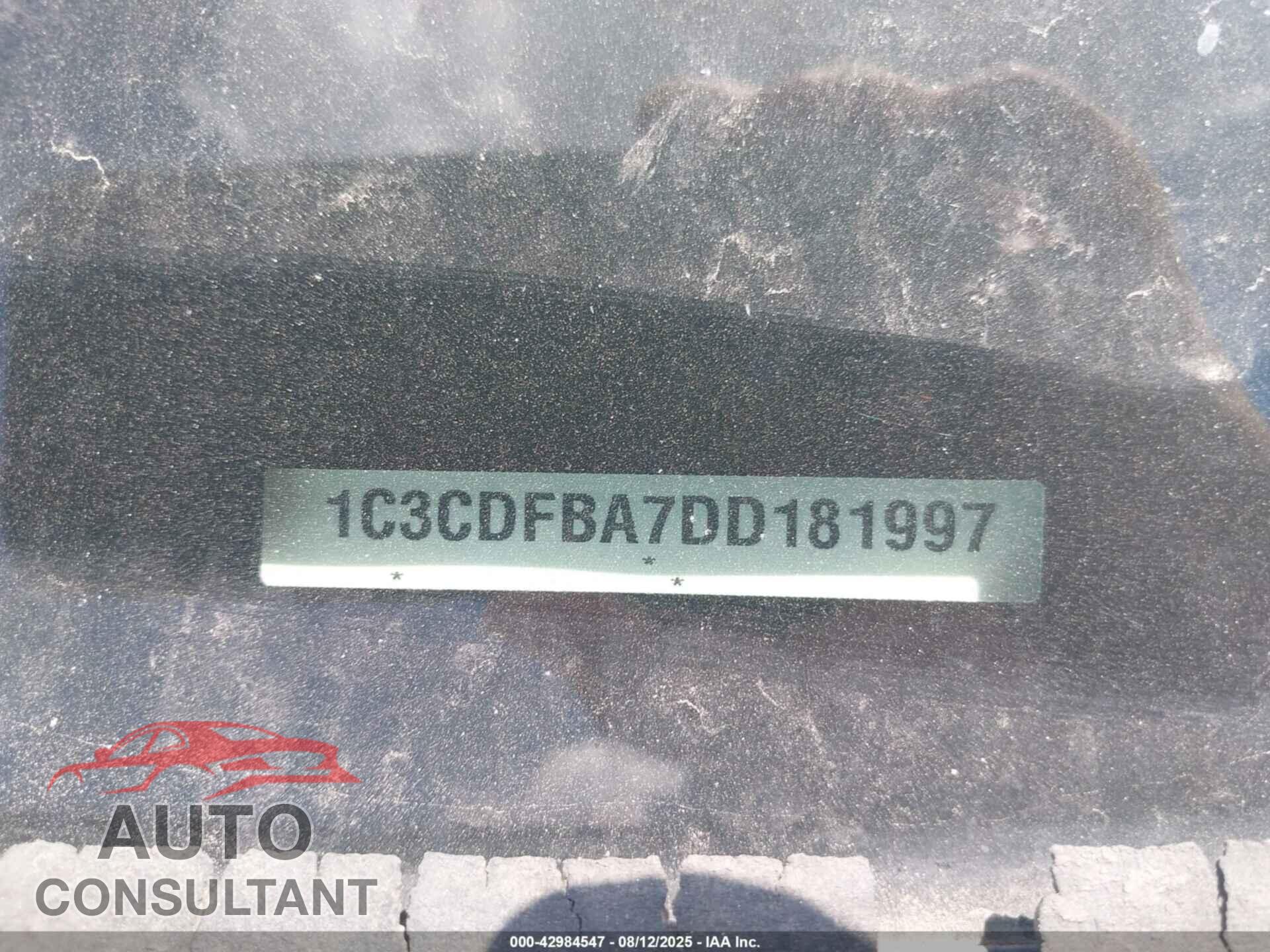 DODGE DART 2013 - 1C3CDFBA7DD181997