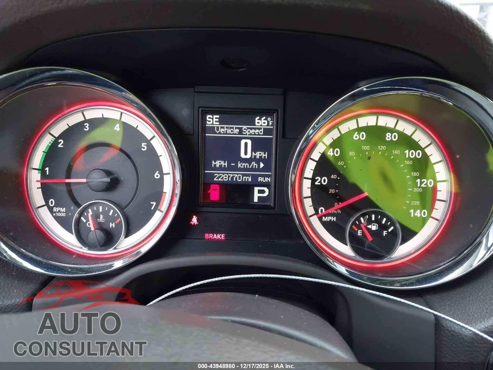 DODGE DURANGO 2013 - 1C4RDHAG6DC637291