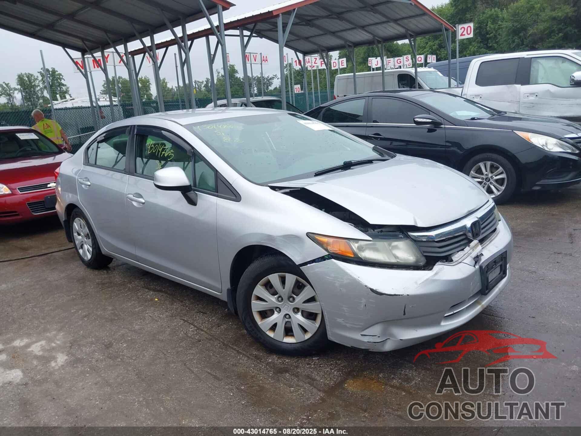 HONDA CIVIC 2012 - 19XFB2F55CE319196