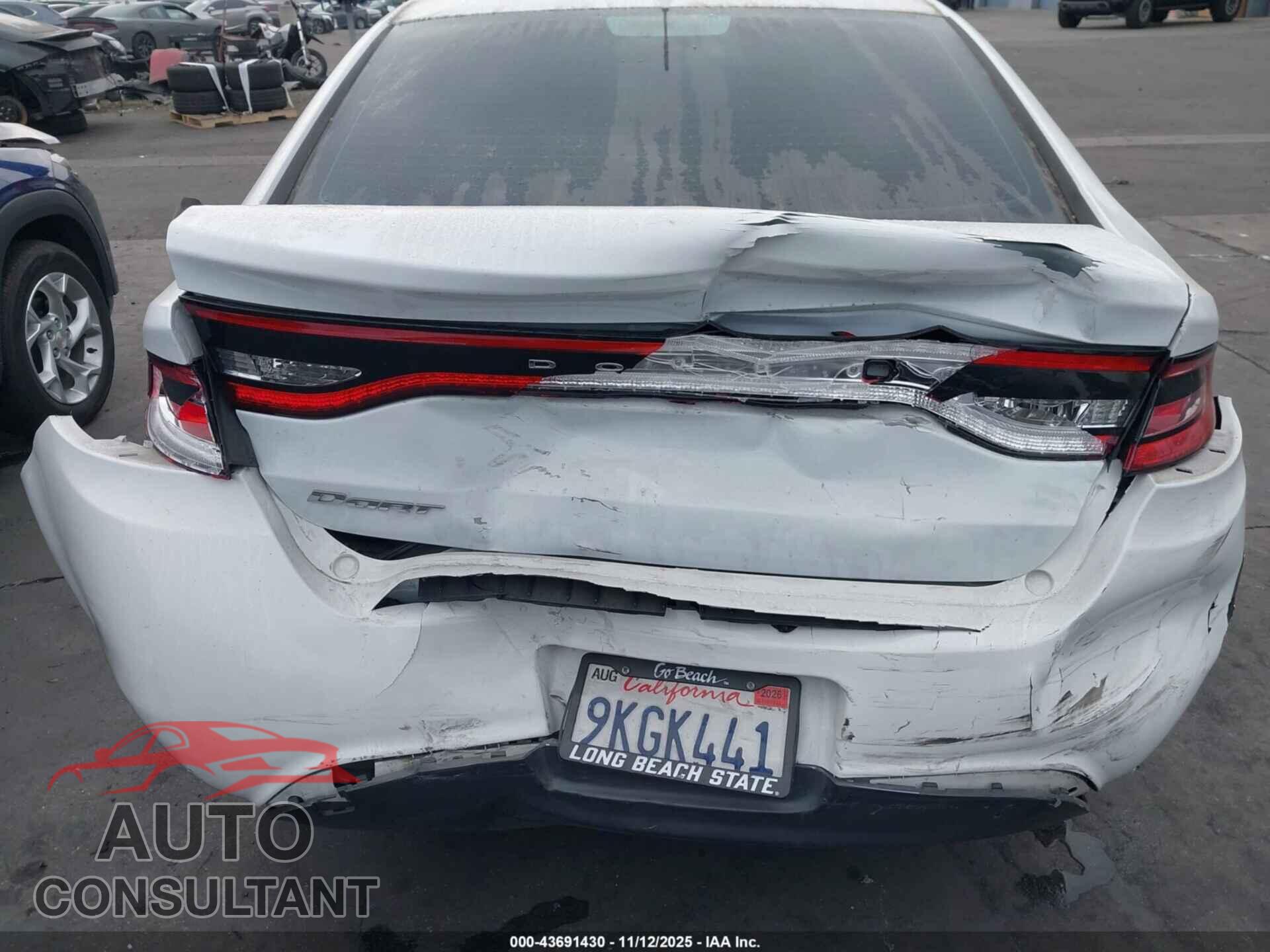 DODGE DART 2015 - 1C3CDFAA3FD434883