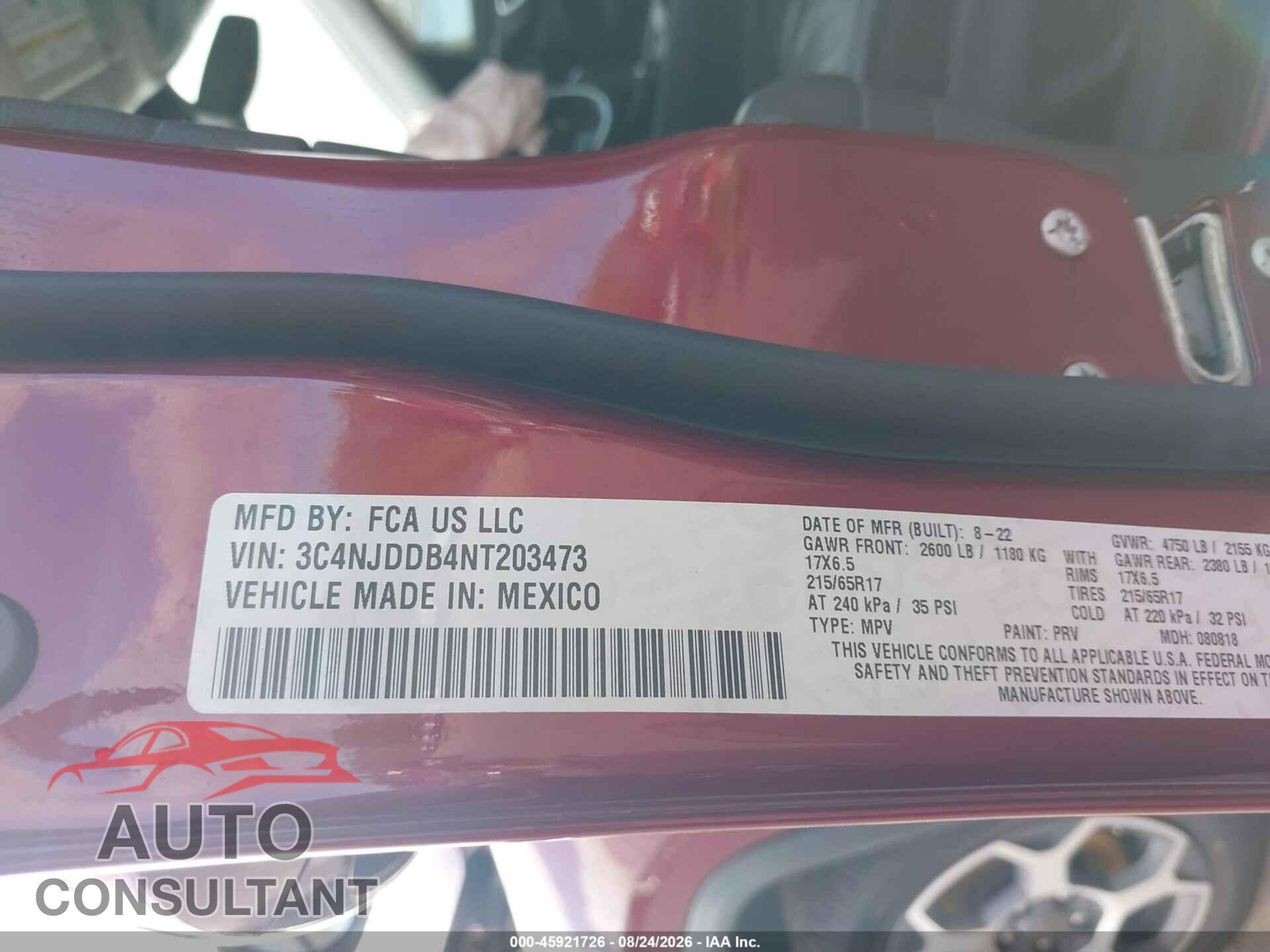 JEEP COMPASS 2022 - 3C4NJDDB4NT203473