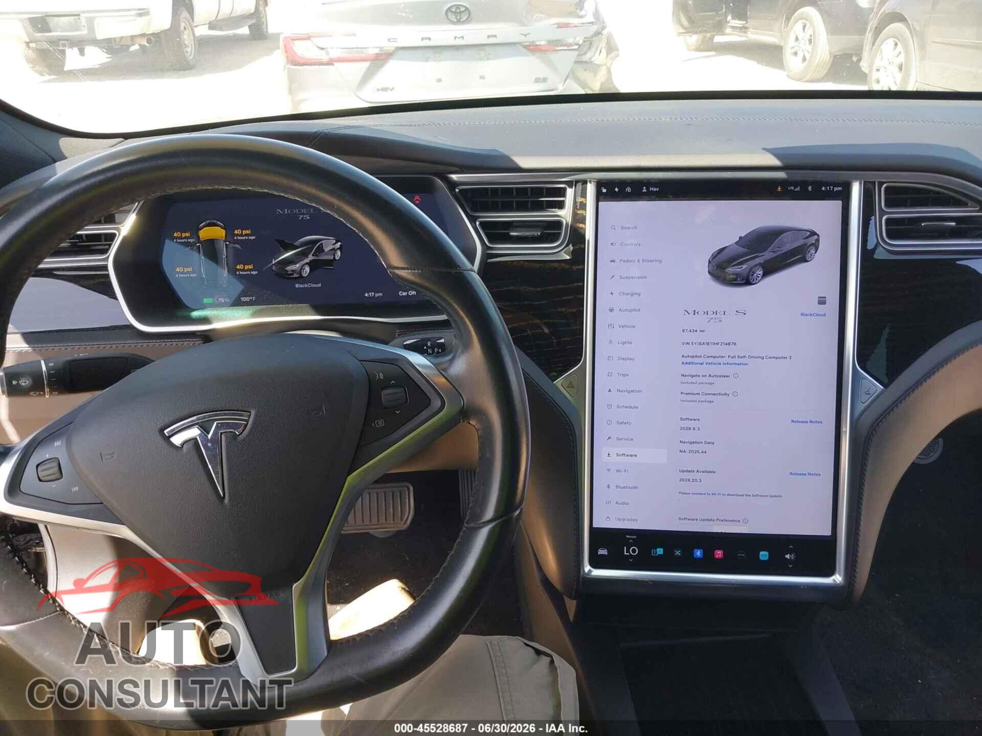 TESLA MODEL S 2017 - 5YJSA1E11HF214876