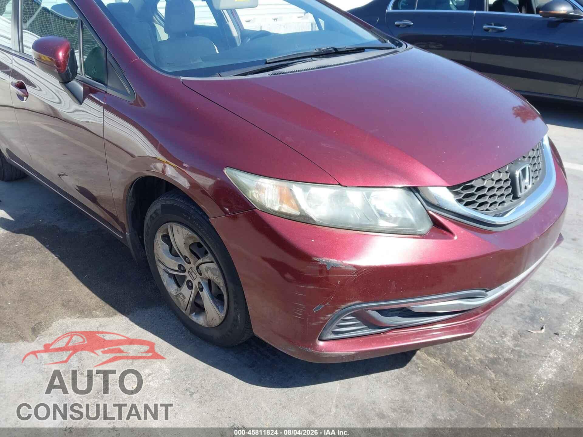 HONDA CIVIC 2014 - 19XFB2F54EE206357