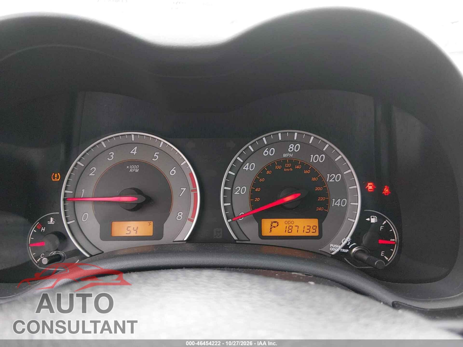TOYOTA COROLLA 2010 - NT1BU4EE2AC457312