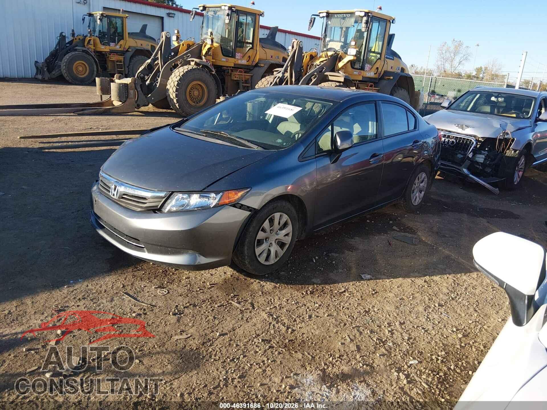 HONDA CIVIC 2012 - 19XFB2F51CE382814