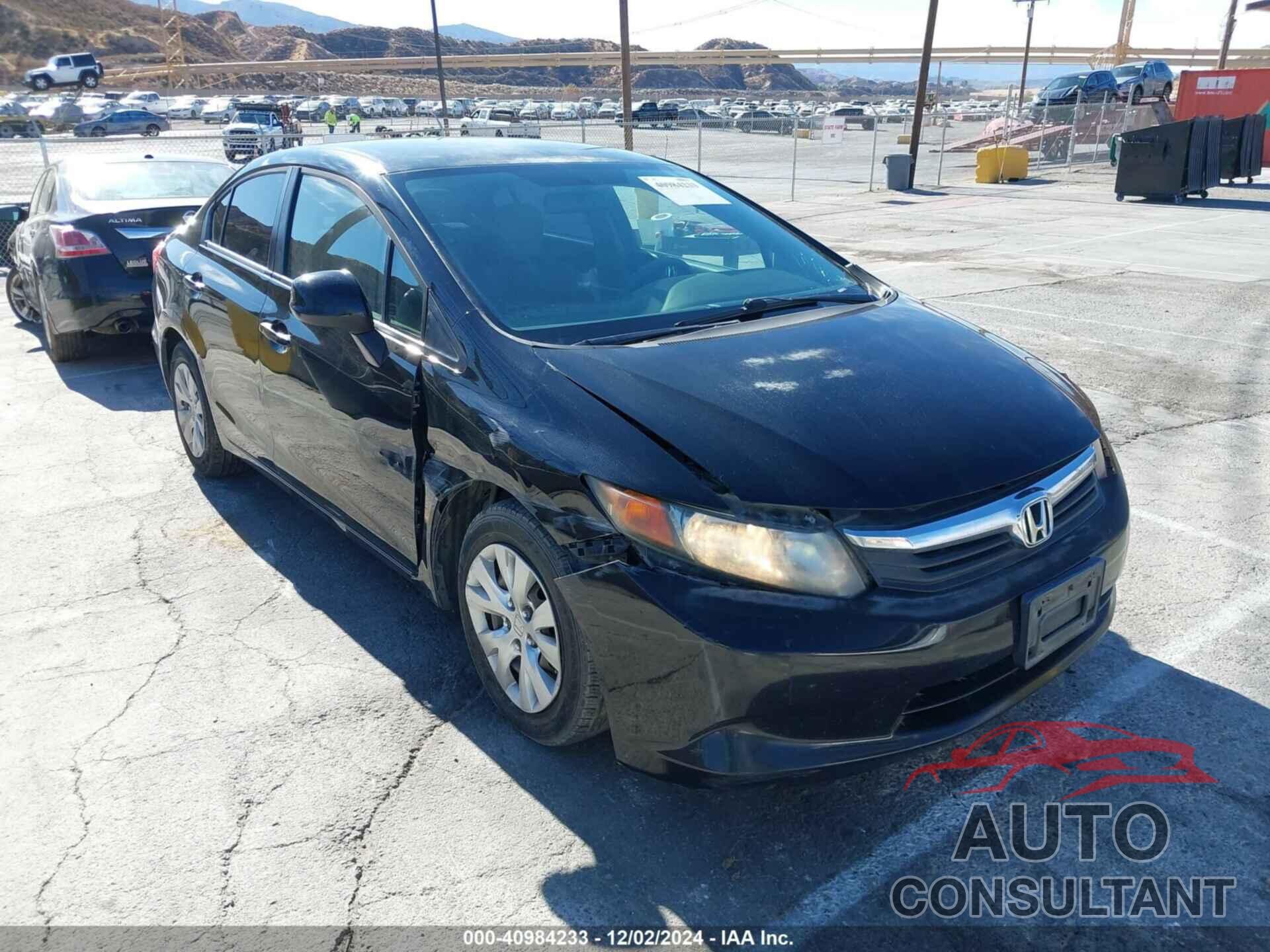 HONDA CIVIC 2012 - 19XFB2F53CE360491