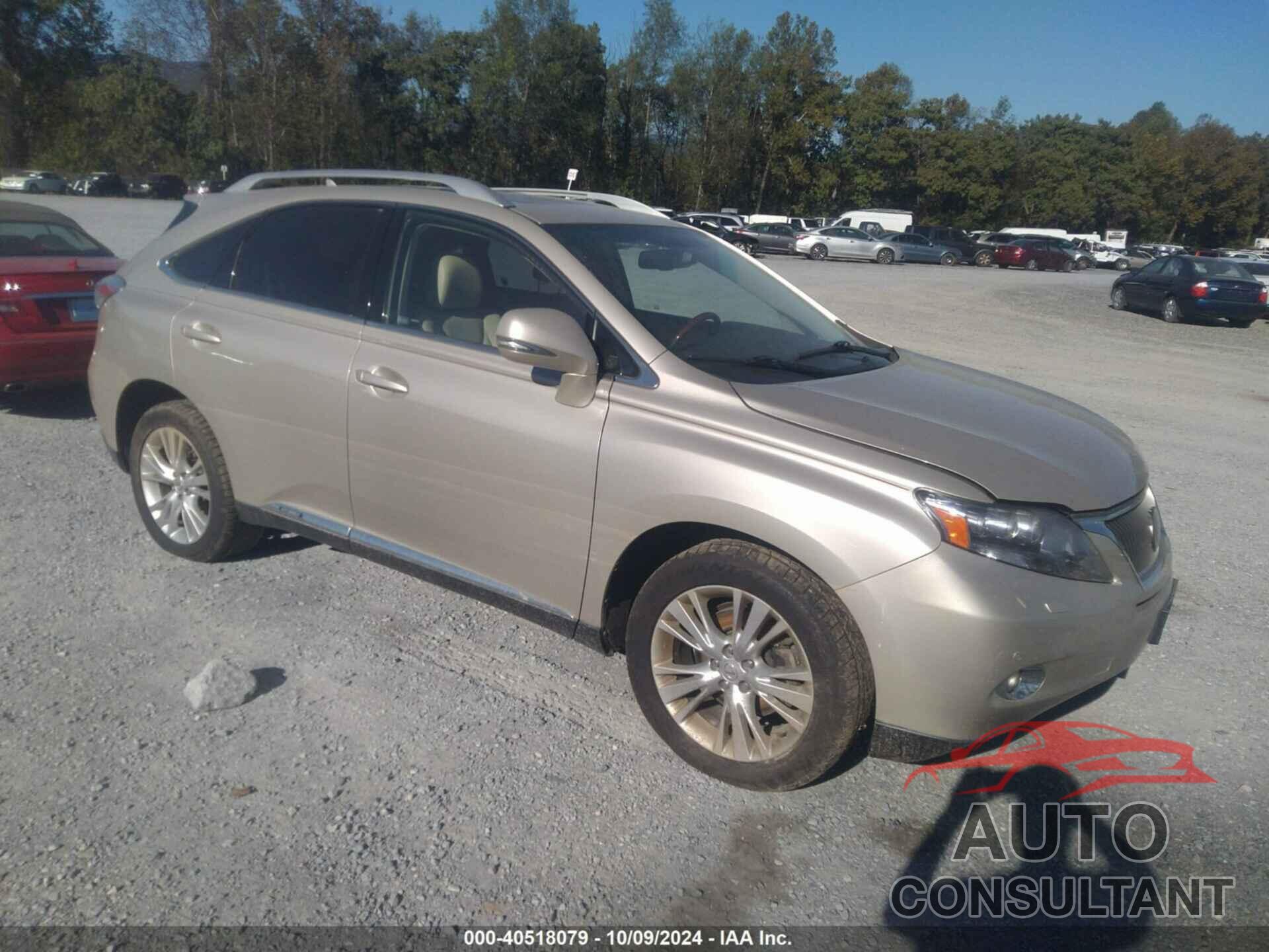 LEXUS RX 450H 2012 - JTJBC1BA4C2428722