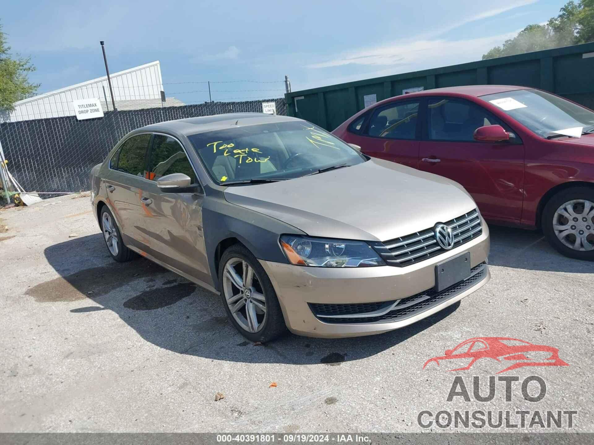 VOLKSWAGEN PASSAT 2015 - 1VWBV7A39FC055224