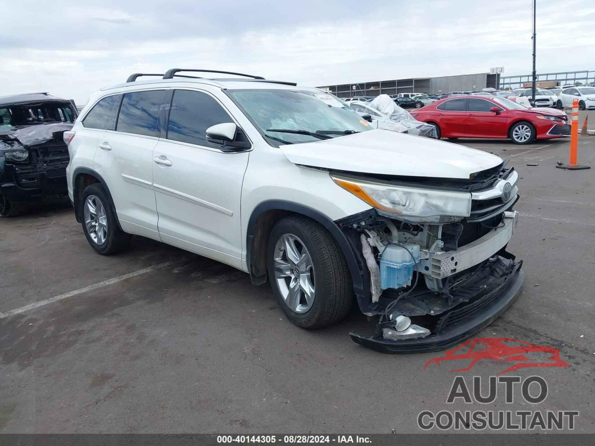 TOYOTA HIGHLANDER 2016 - 5TDDKRFH7GS246631