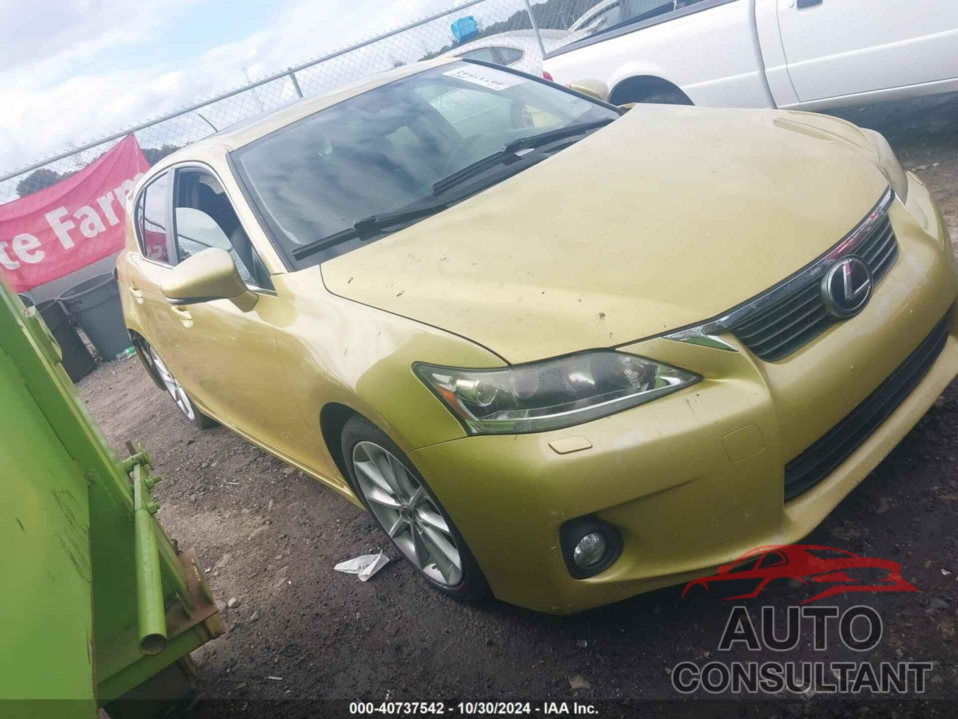 LEXUS CT 200H 2011 - JTHKD5BH6B2018571