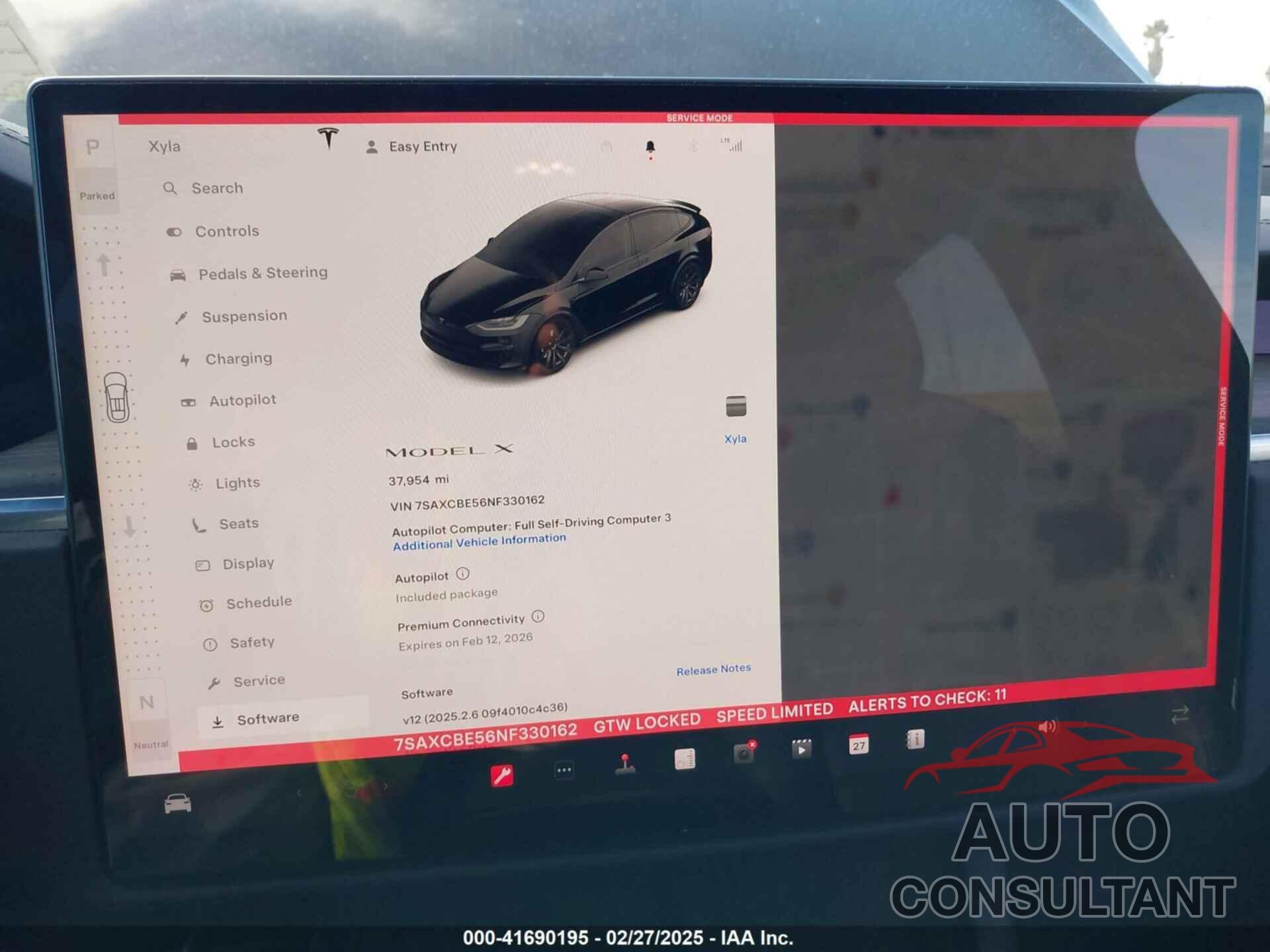 TESLA MODEL X 2022 - 7SAXCBE56NF330162