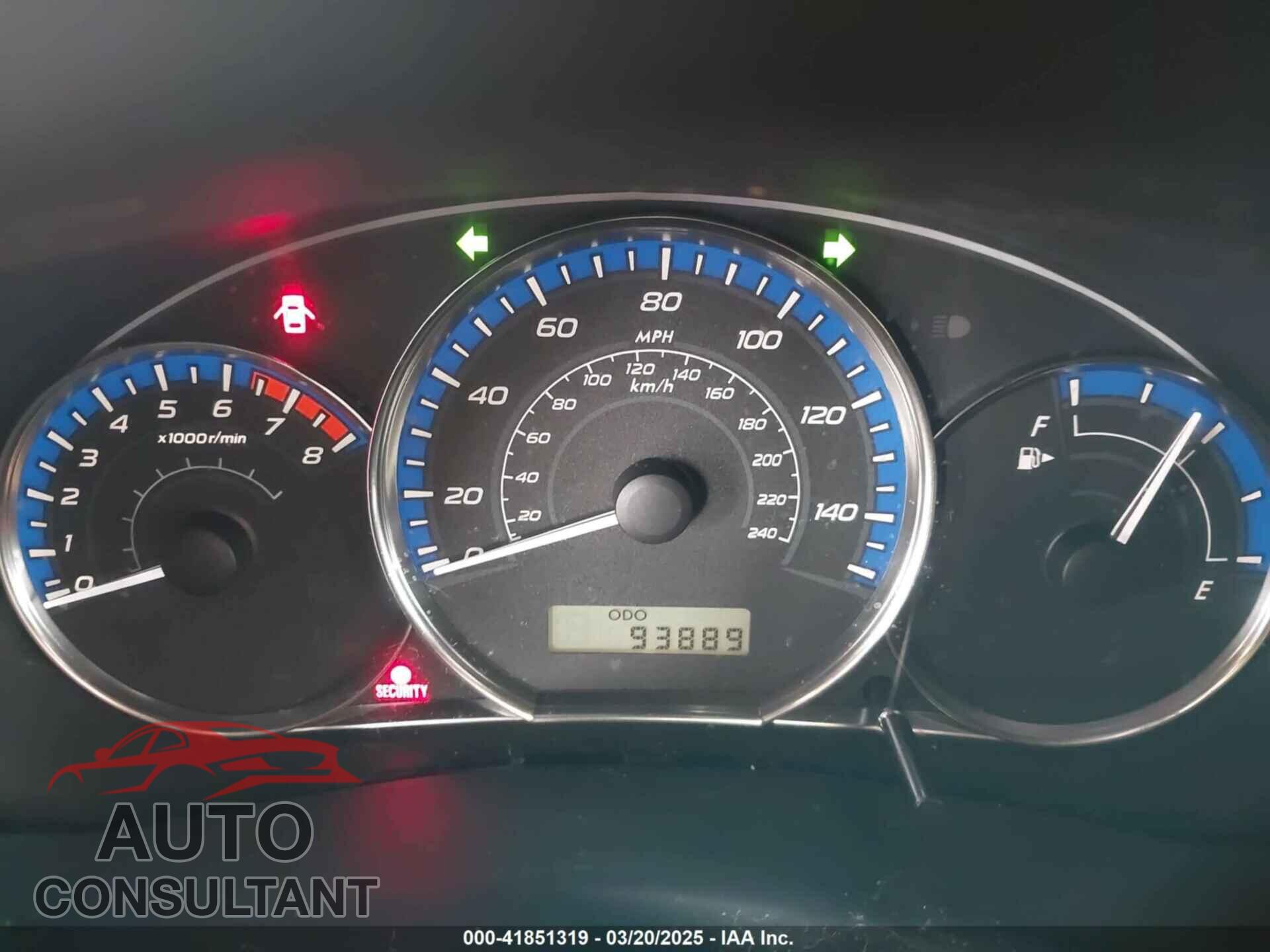 SUBARU FORESTER 2012 - JF2SHADC7CH460632